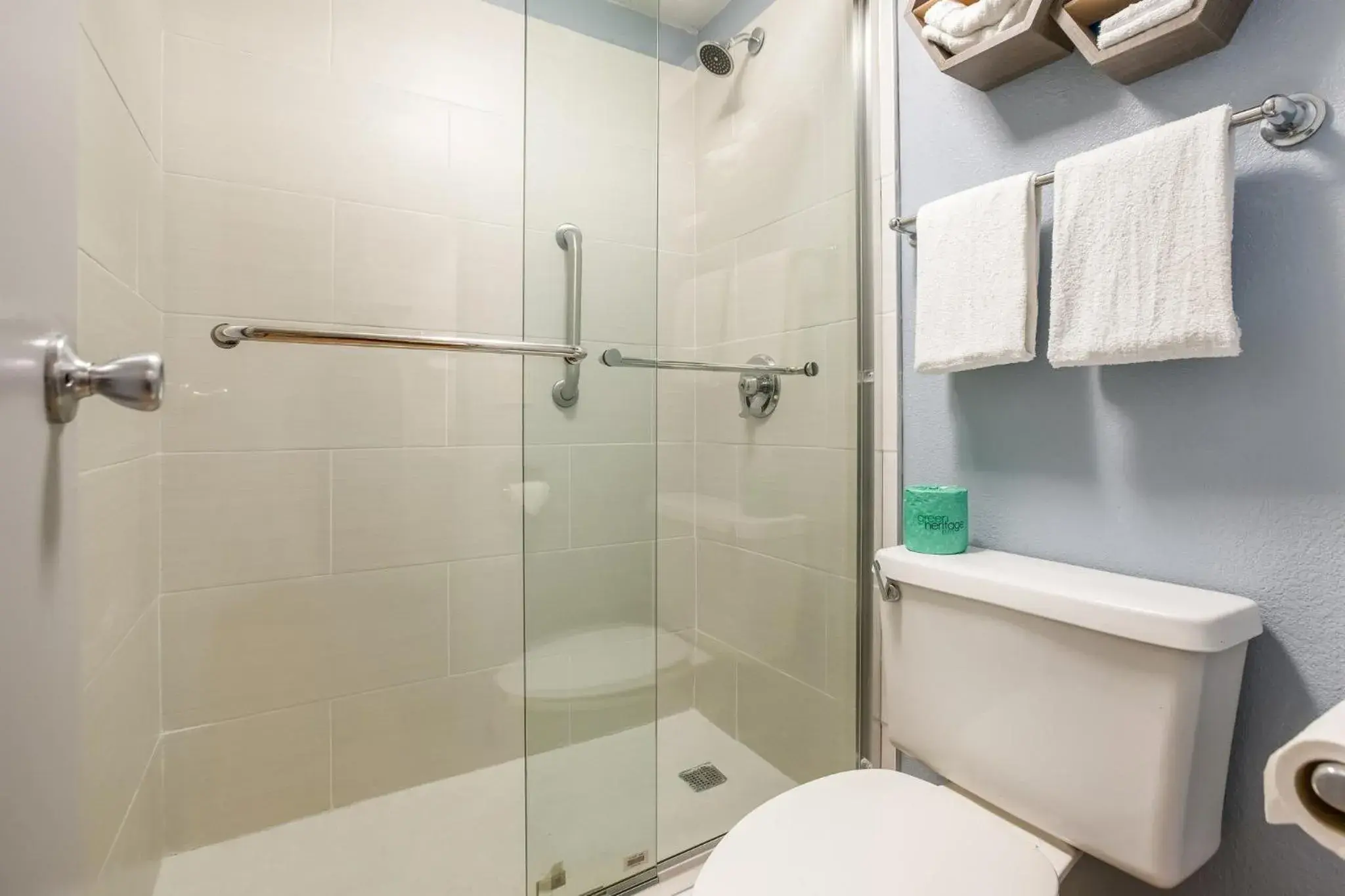 Bathroom in HomeTowne Studios by Red Roof Princeton - Ewing/ Lawrenceville Bathroom in HomeTowne Studios by Red Roof Princeton - Ewing/ Lawrenceville