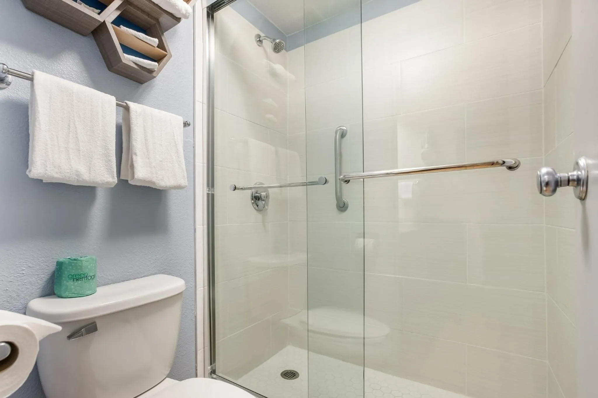 Bathroom in HomeTowne Studios by Red Roof Princeton - Ewing/ Lawrenceville