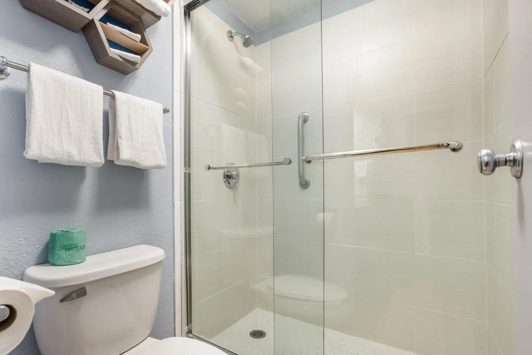 Bathroom in HomeTowne Studios by Red Roof Princeton - Ewing/ Lawrenceville Bathroom in HomeTowne Studios by Red Roof Princeton - Ewing/ Lawrenceville