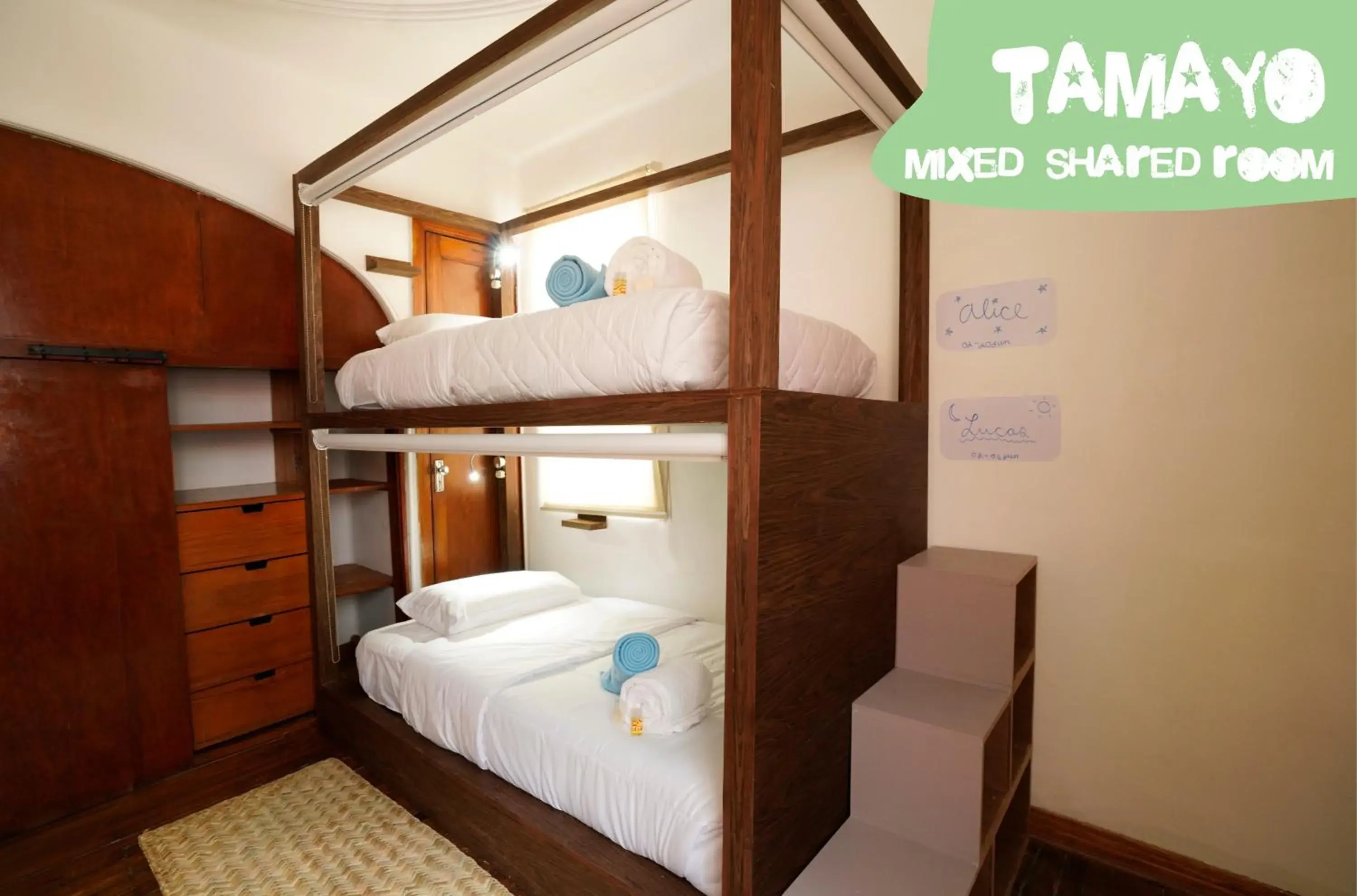 Bed in 4-Bed Mixed Dormitory Room in Hostal Fungi Casa Rosa Bed in 4-Bed Mixed Dormitory Room in Hostal Fungi Casa Rosa