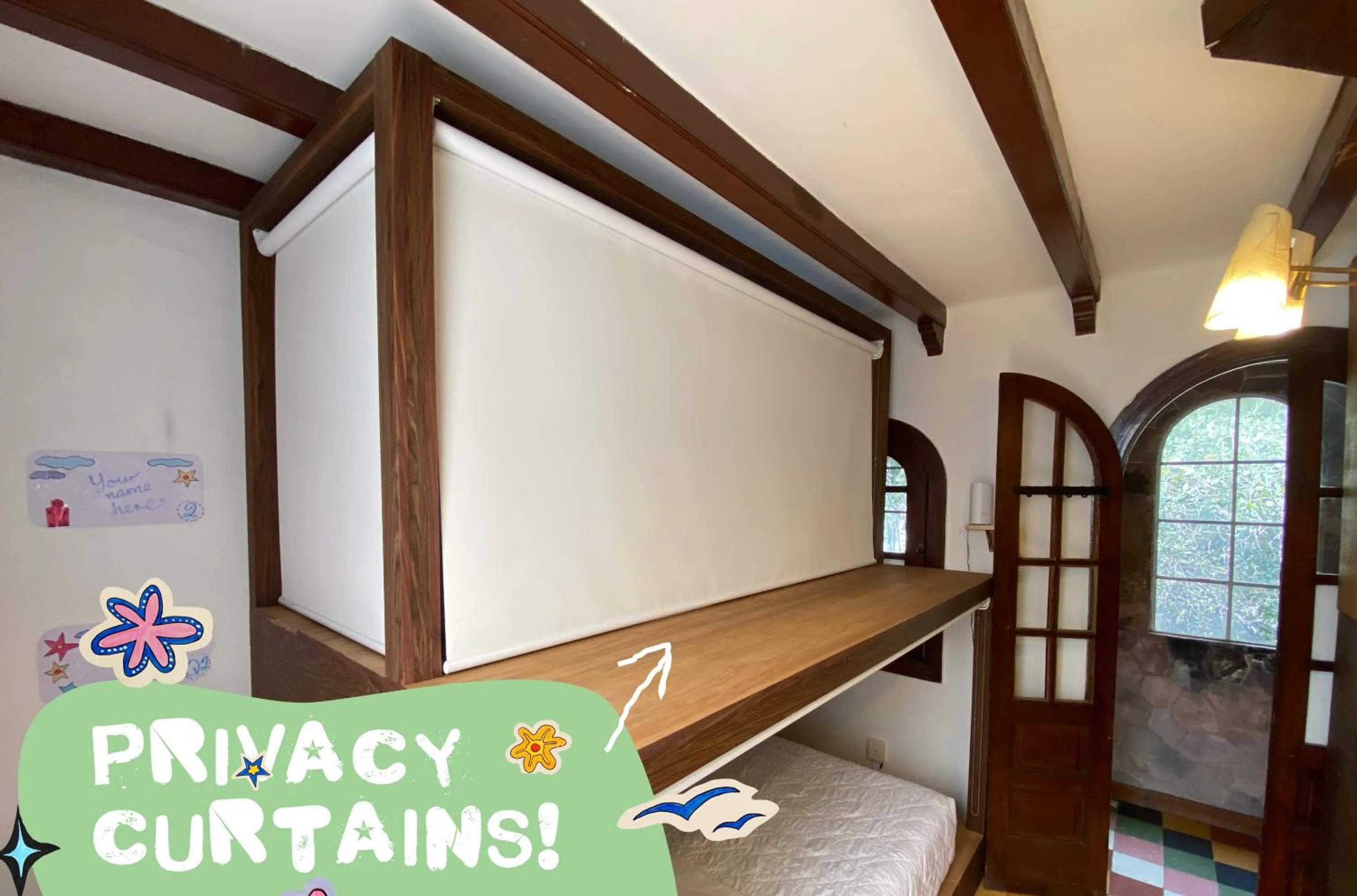 Bed in Hostal Fungi Casa Rosa