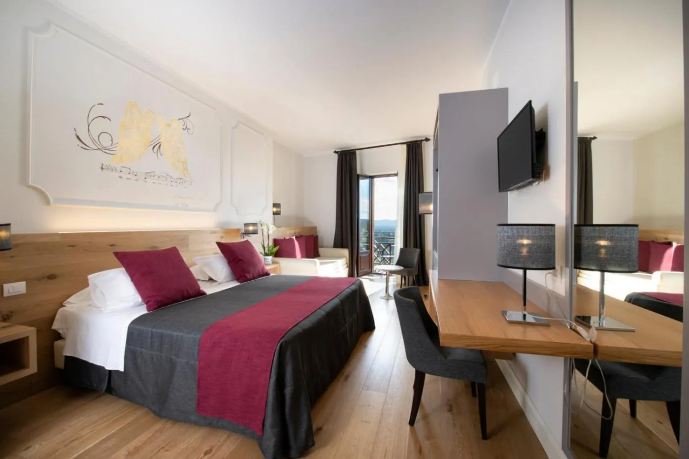 Bed in Hotel La Cisterna