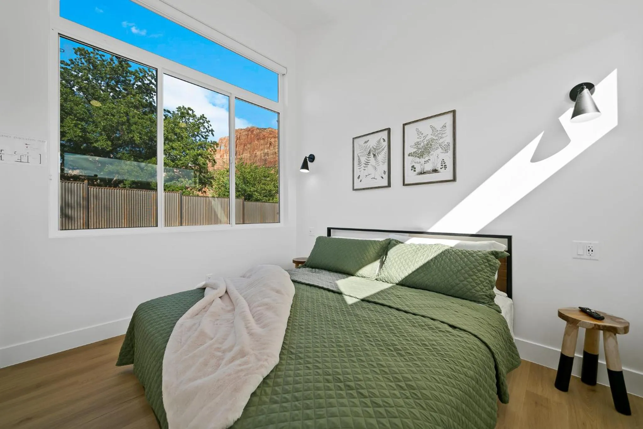 Bed in The Bungalows at Zion