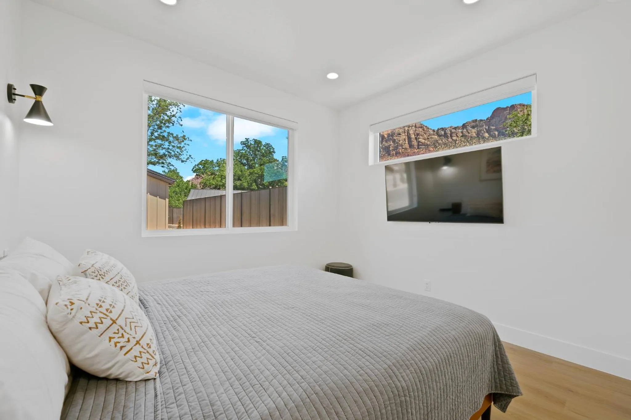Bed in The Bungalows at Zion