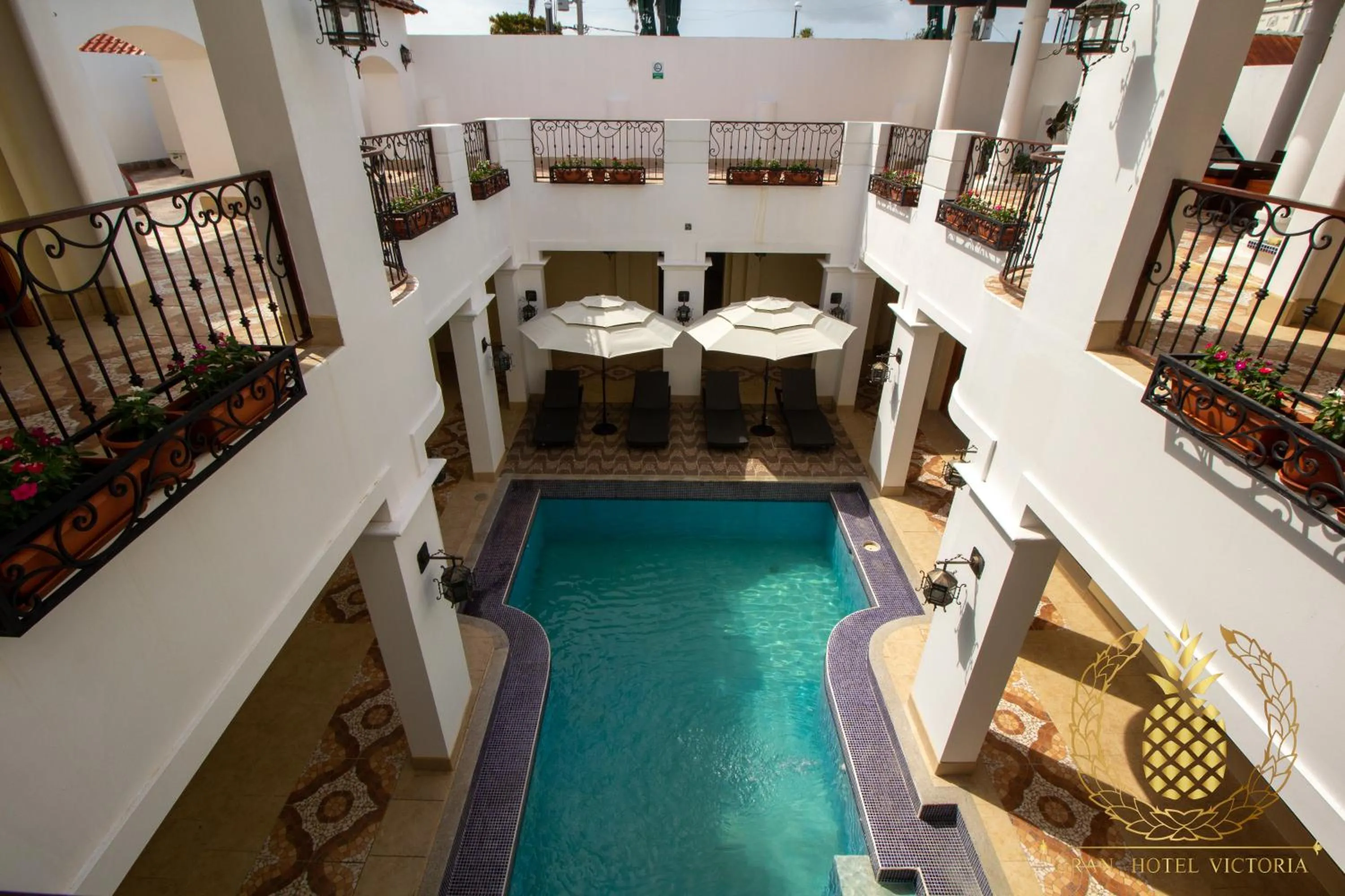 Pool view in GRAN HOTEL VICTORIA
