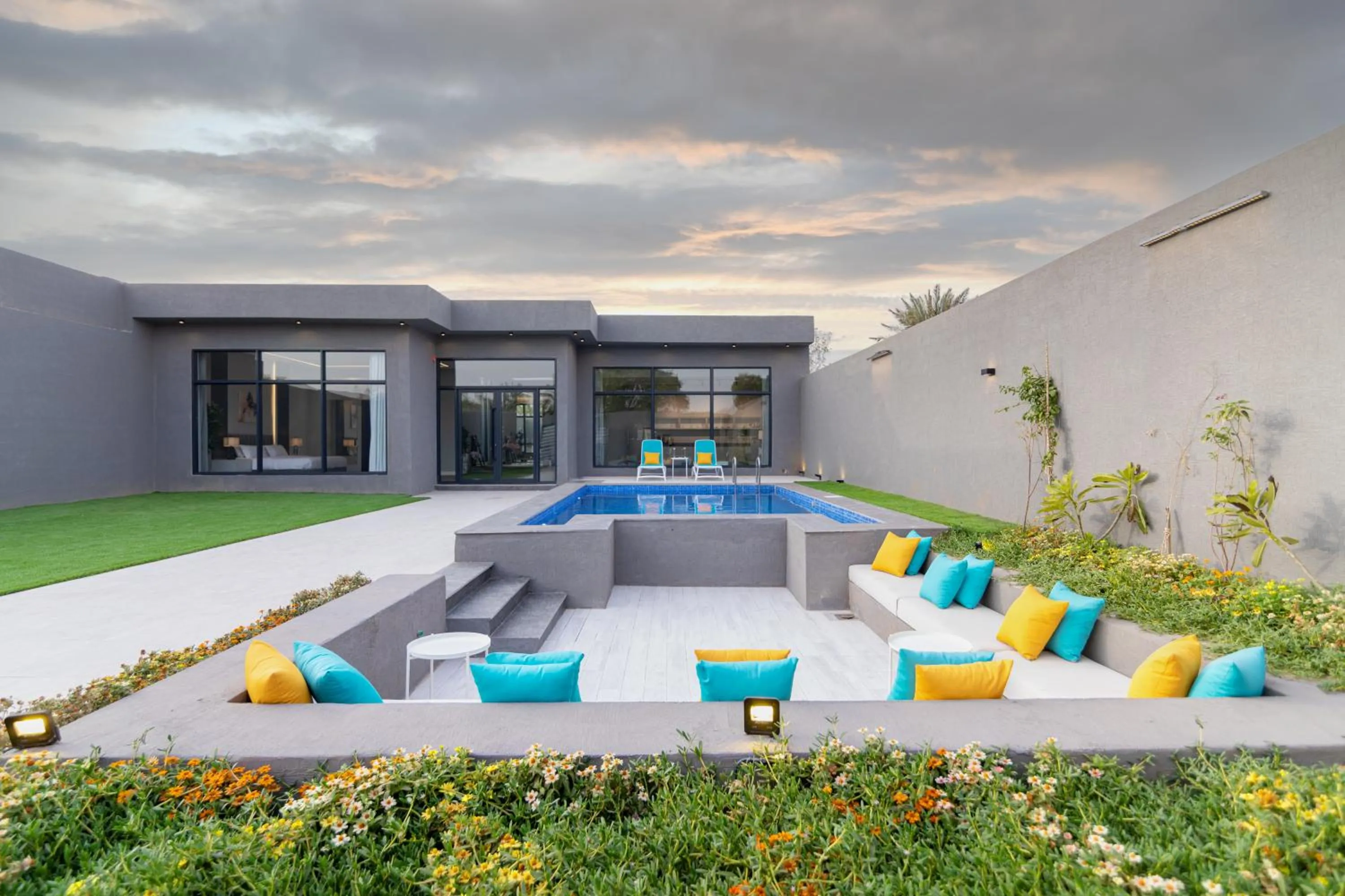 Swimming pool in Riyadh View Resort منتجع و شاليهات الرياض فيو