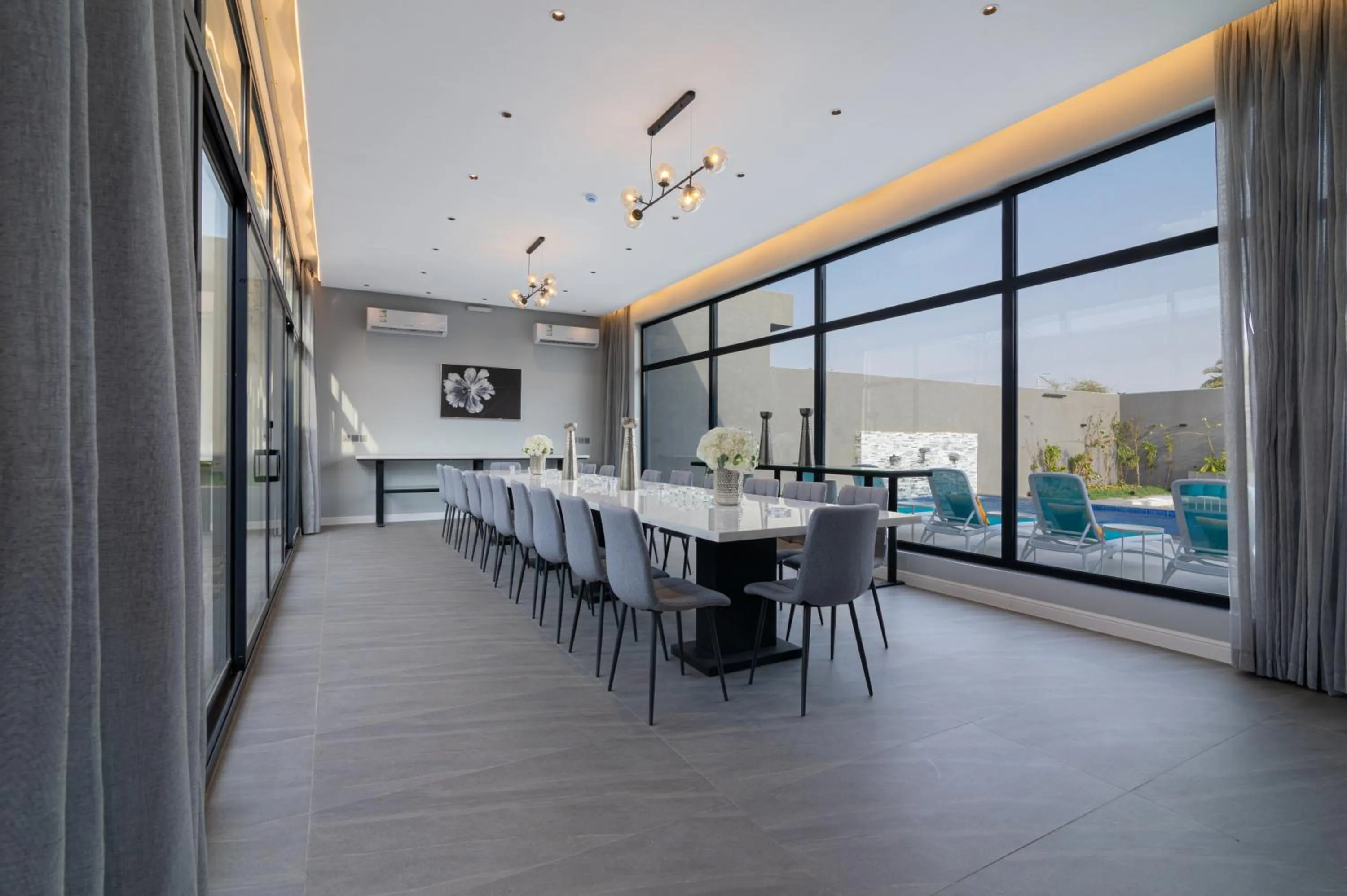 Dining area in Riyadh View Resort منتجع و شاليهات الرياض فيو