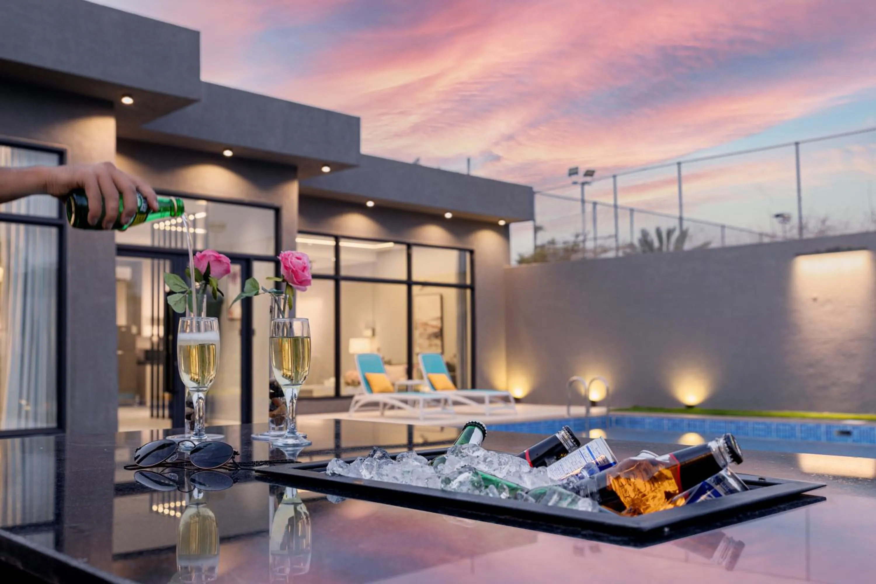 Lounge or bar in Riyadh View Resort منتجع و شاليهات الرياض فيو