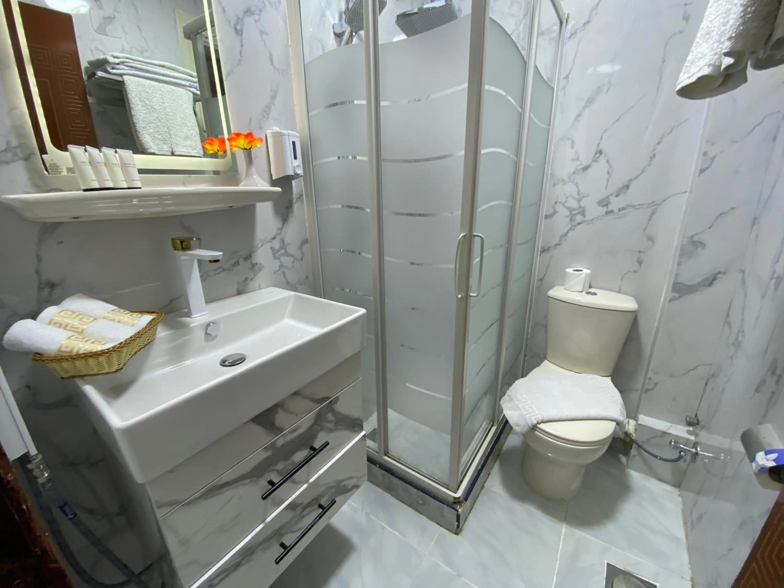 Shower in Golden Pyramids Inn