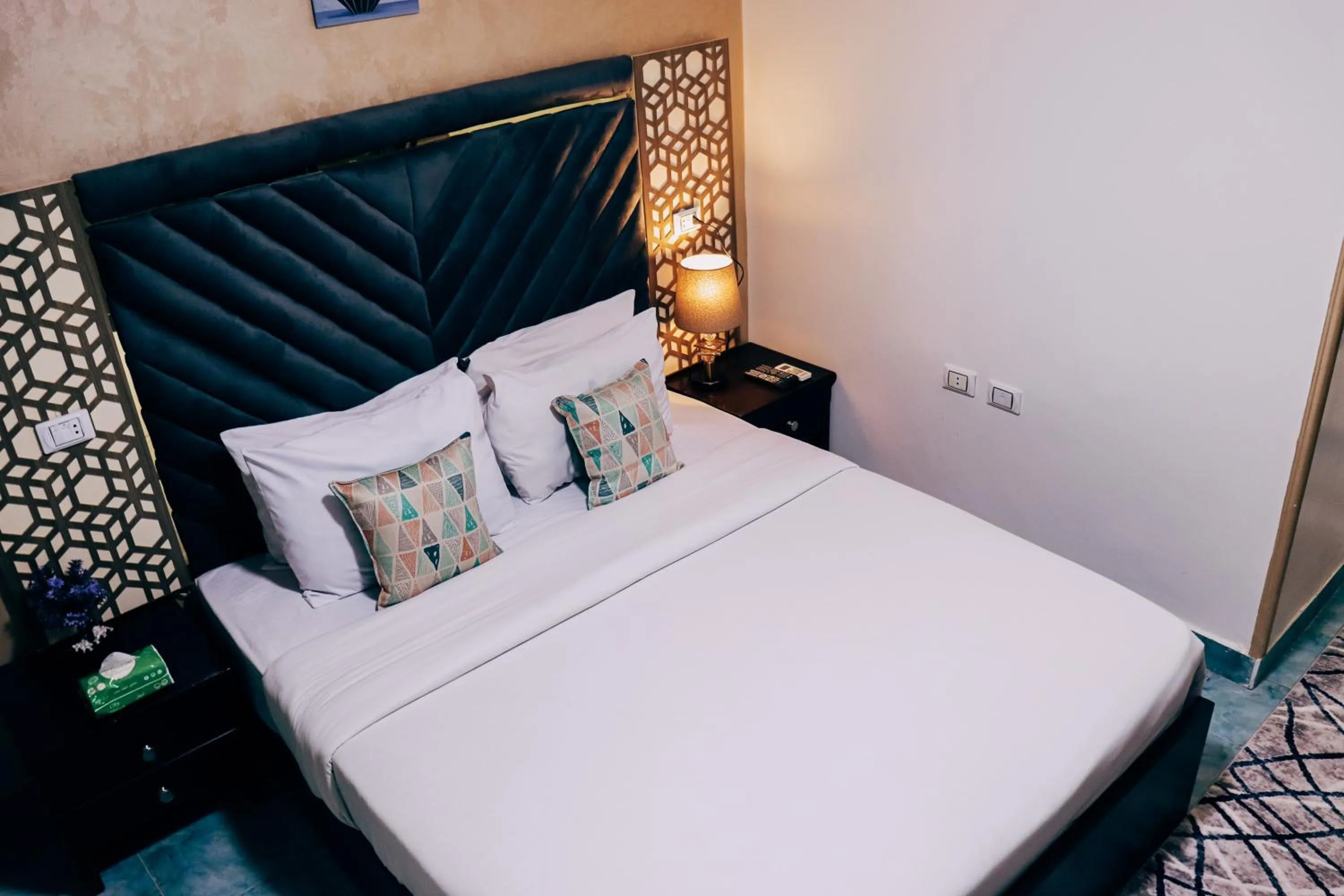 Bed in Golden Pyramids Inn