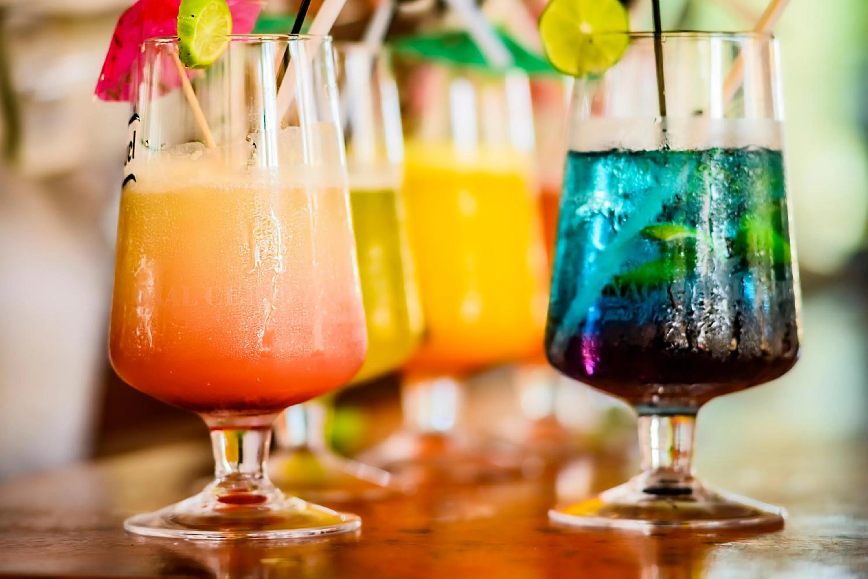 Alcoholic drinks in Palm Beach Hotel