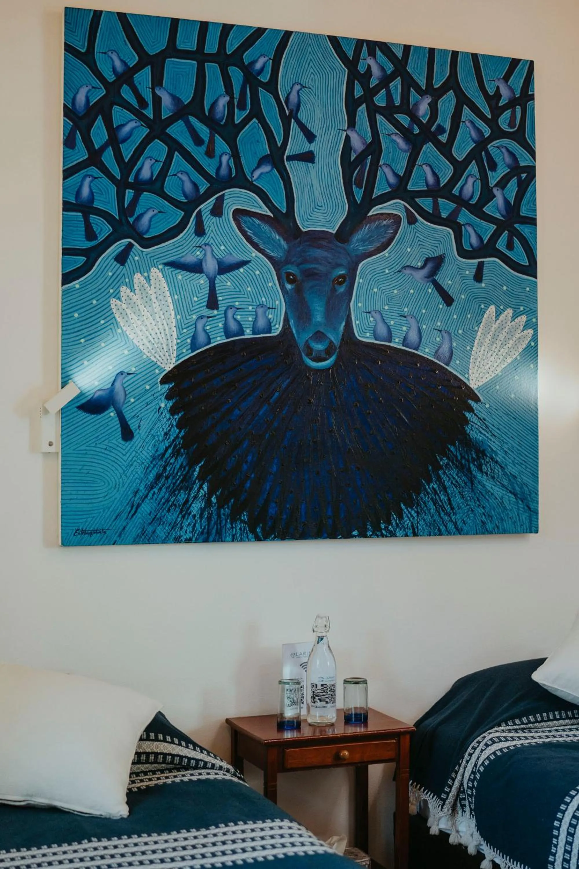 Bed in LARIMAR Gallery y Hotel Boutique