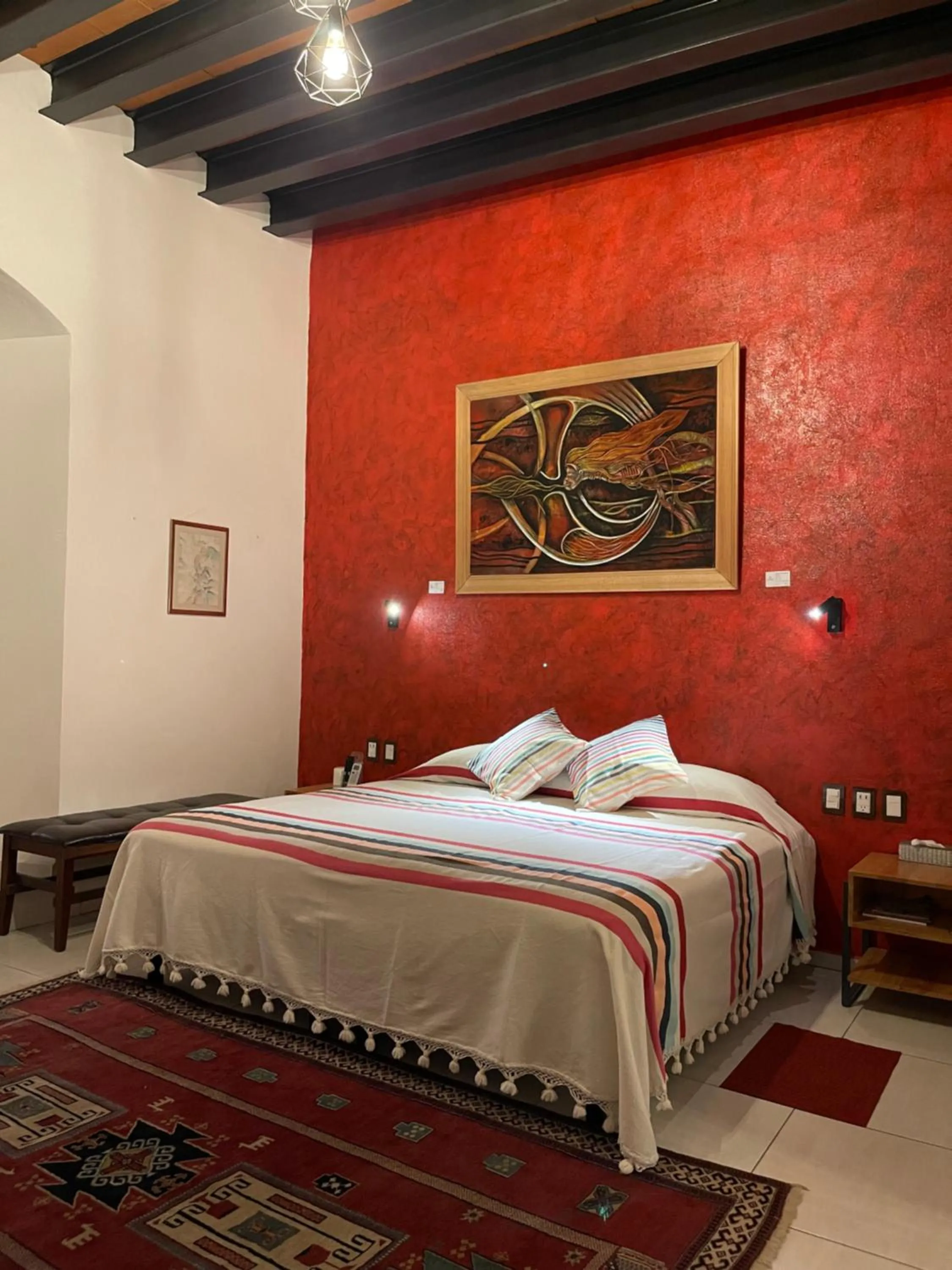 Bed in LARIMAR Gallery y Hotel Boutique