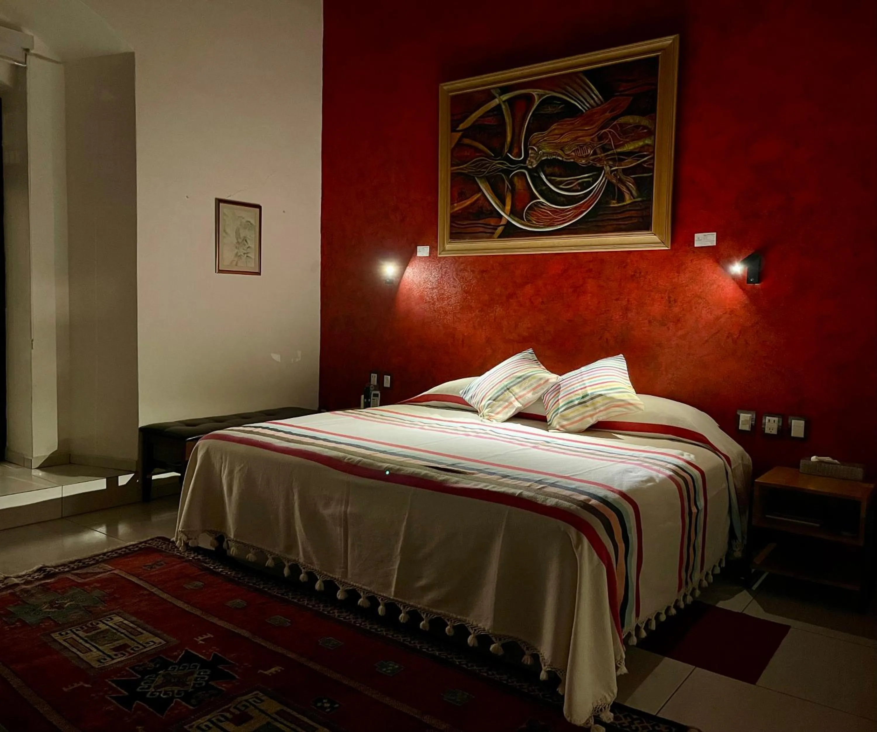 Bed in LARIMAR Gallery y Hotel Boutique