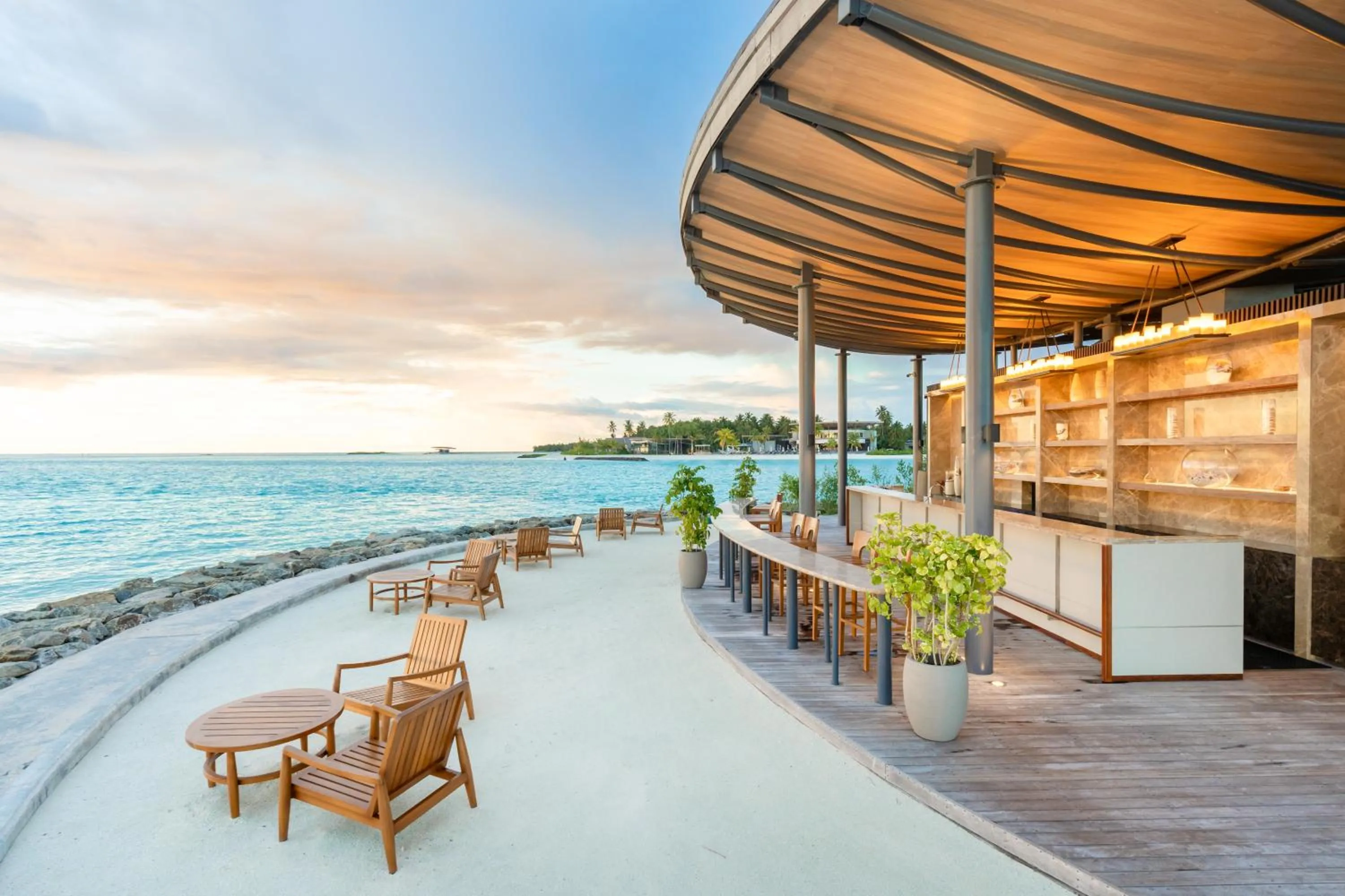 Lounge or bar in Madifushi Private Island- Free return seaplane transfr for min 5&9 nights for 19Dec-10Jan