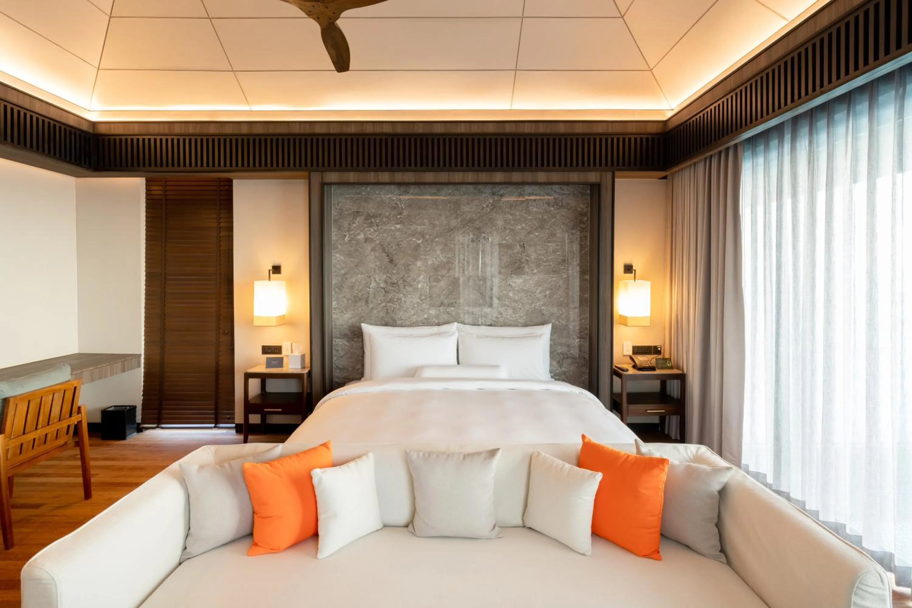 Bedroom, Bed in Madifushi Private Island- Free return seaplane transfr for min 5&9 nights for 19Dec-10Jan