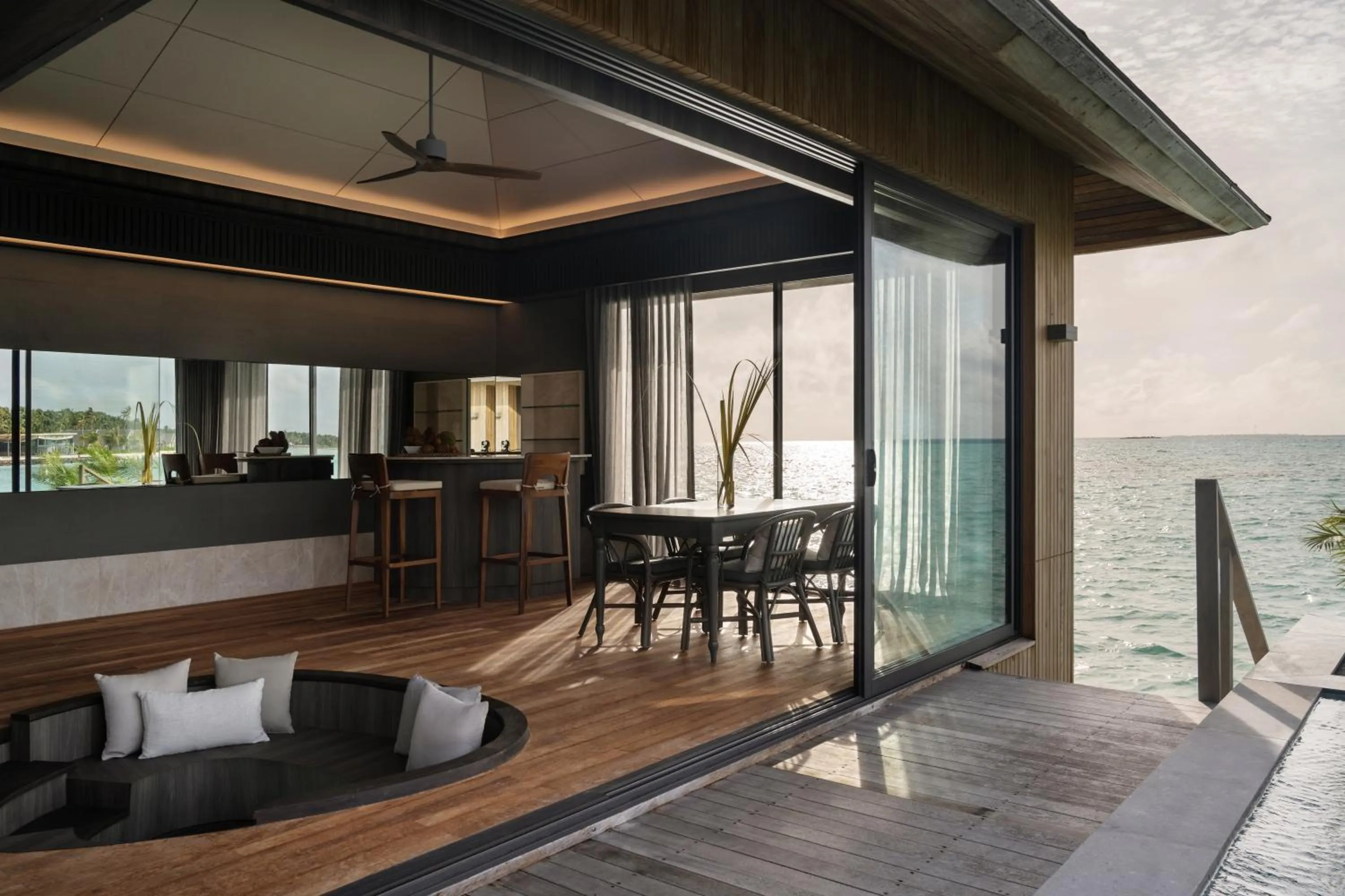 Living room in Madifushi Private Island- Free return seaplane transfr for min 5&9 nights for 19Dec-10Jan