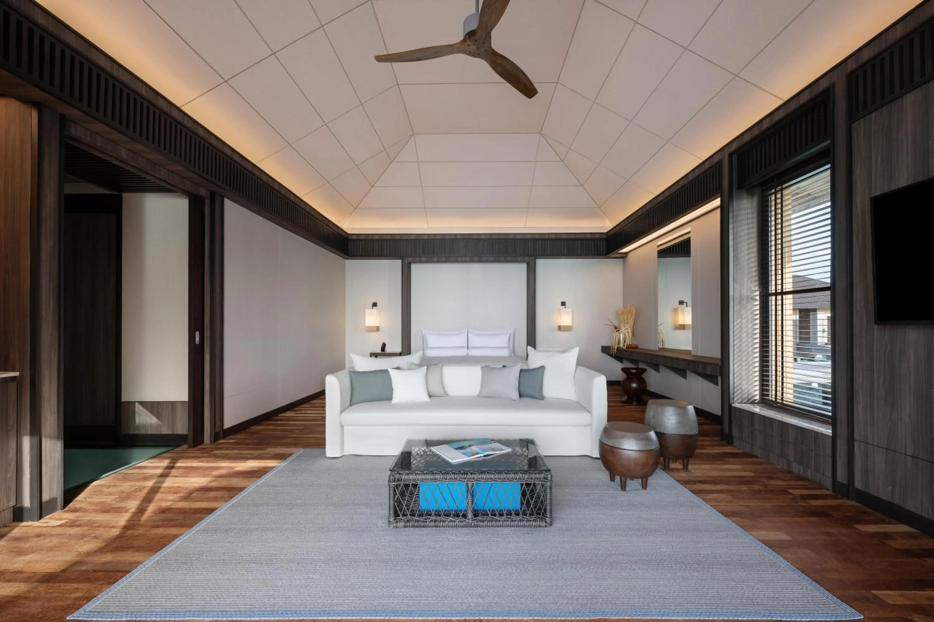 Bedroom, Bed in Madifushi Private Island- Free return seaplane transfr for min 5&9 nights for 19Dec-10Jan