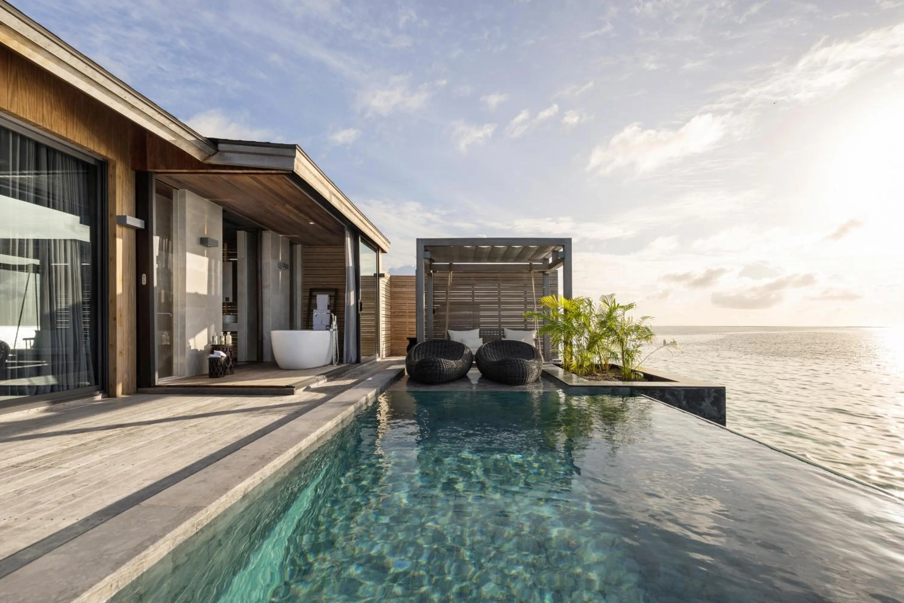 Balcony/Terrace in Madifushi Private Island- Free return seaplane transfr for min 5&9 nights for 19Dec-10Jan