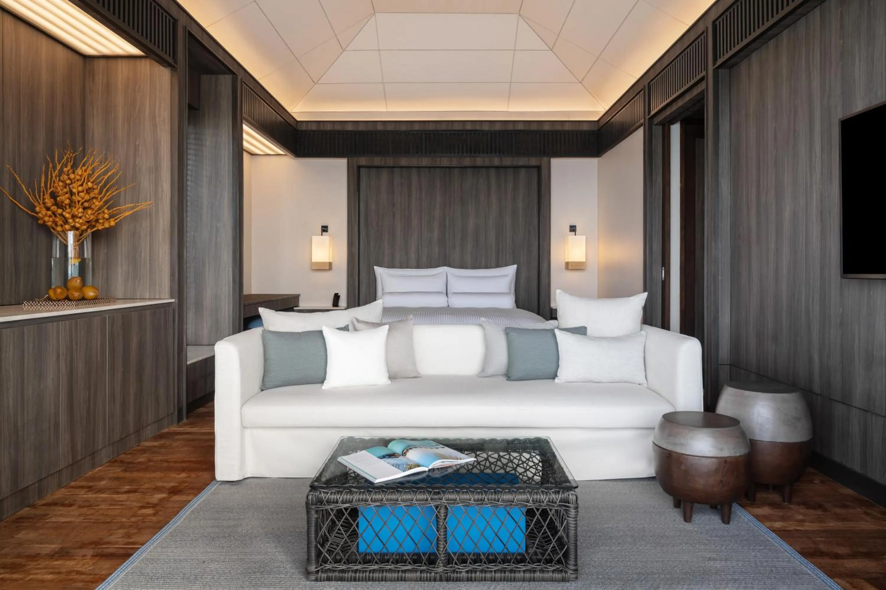 Bedroom, Bed in Madifushi Private Island- Free return seaplane transfr for min 5&9 nights for 19Dec-10Jan