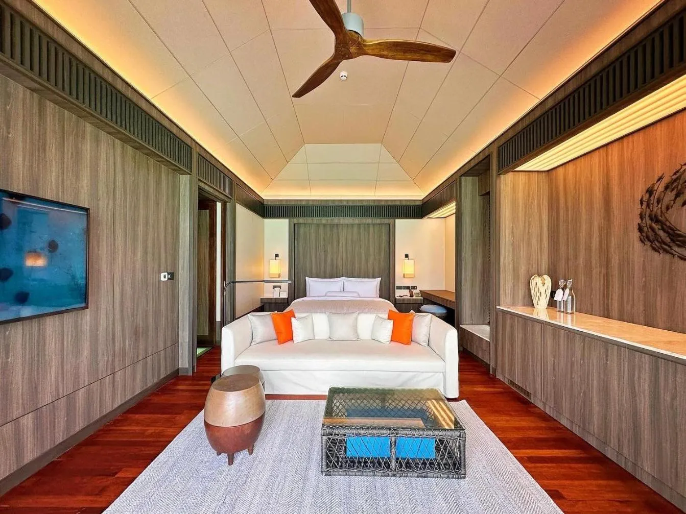 Bedroom, Bed in Madifushi Private Island- Free return seaplane transfr for min 5&9 nights for 19Dec-10Jan