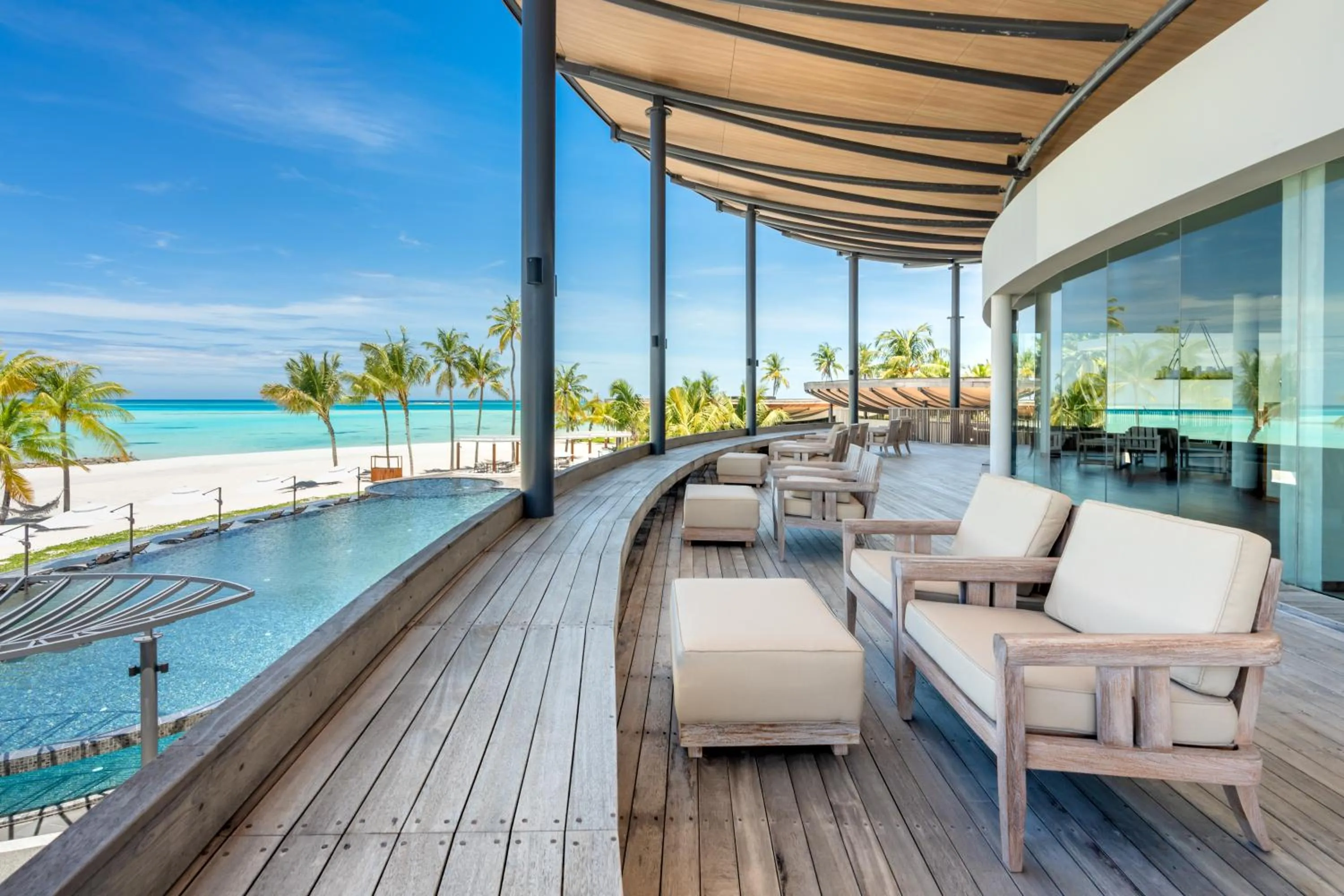 Lounge or bar in Madifushi Private Island- Free return seaplane transfr for min 5&9 nights for 19Dec-10Jan