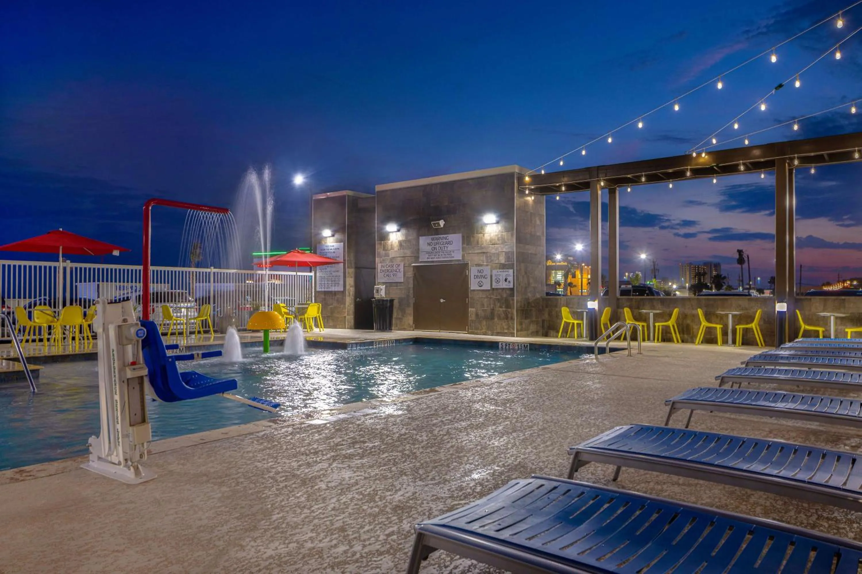 Pool view in Home2 Suites Galveston, Tx
