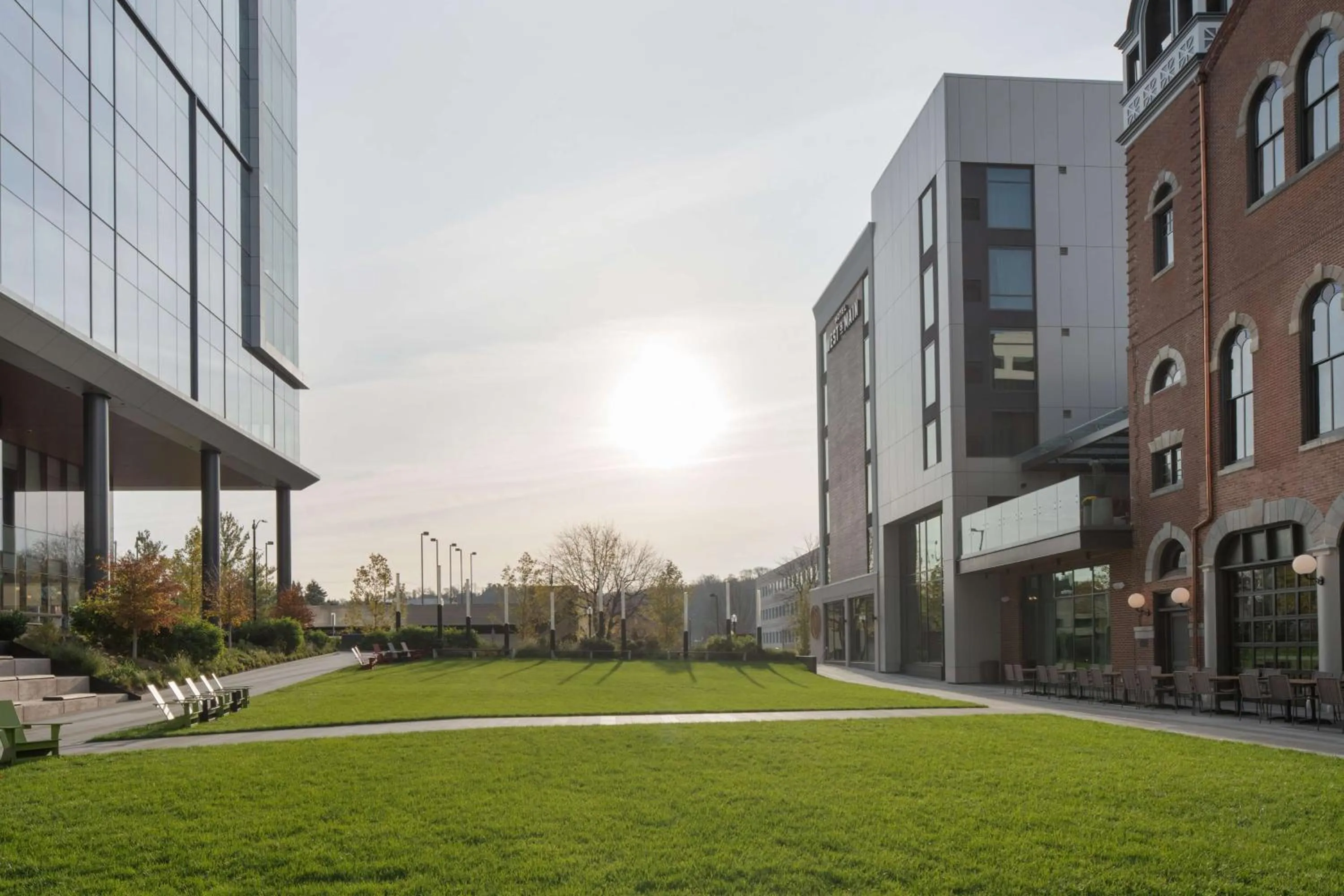 Inner courtyard view in Hotel West & Main Conshohocken, Tapestry Collection Hilton