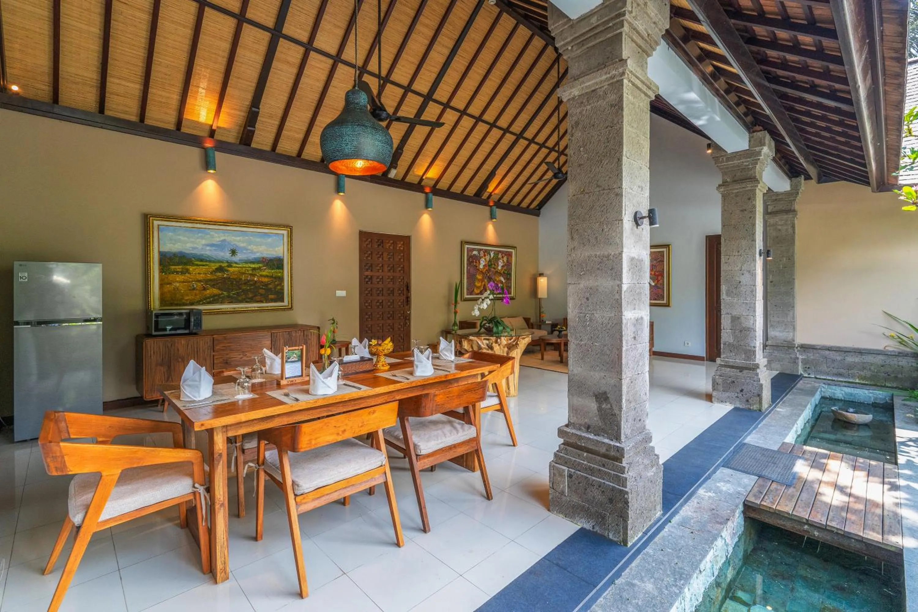 Living room in The Lokha Ubud Resort, Villas & SPA