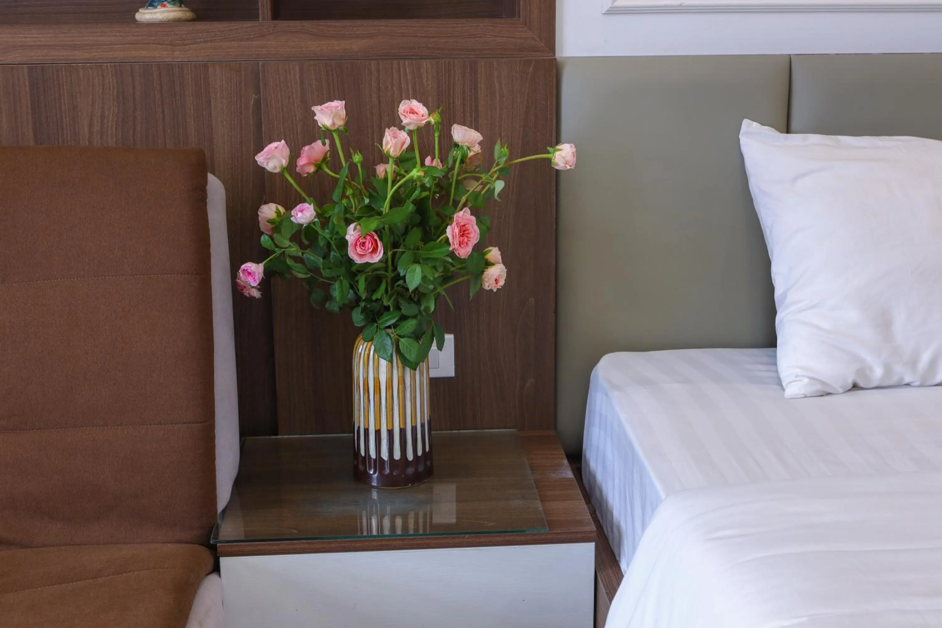 Decorative detail, Bed in Art Hotel Ha Noi