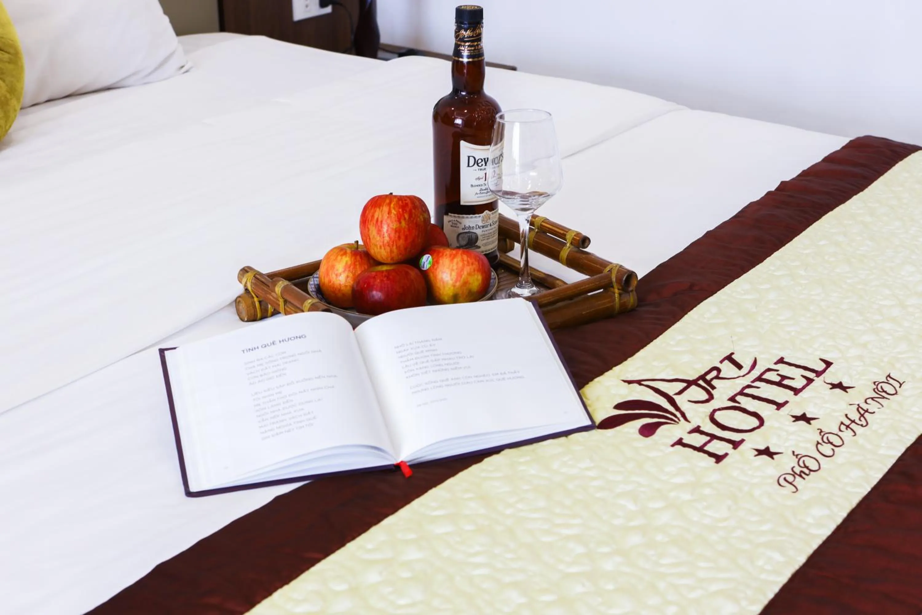 Decorative detail, Bed in Art Hotel Ha Noi