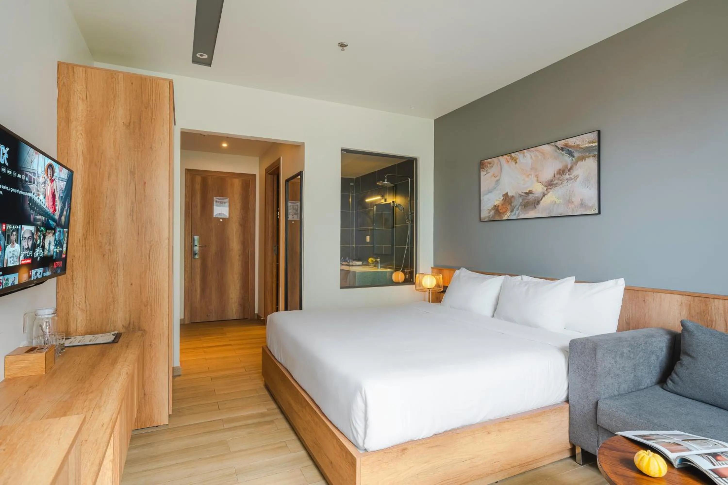 Bed in TTR Central Apart Hotel