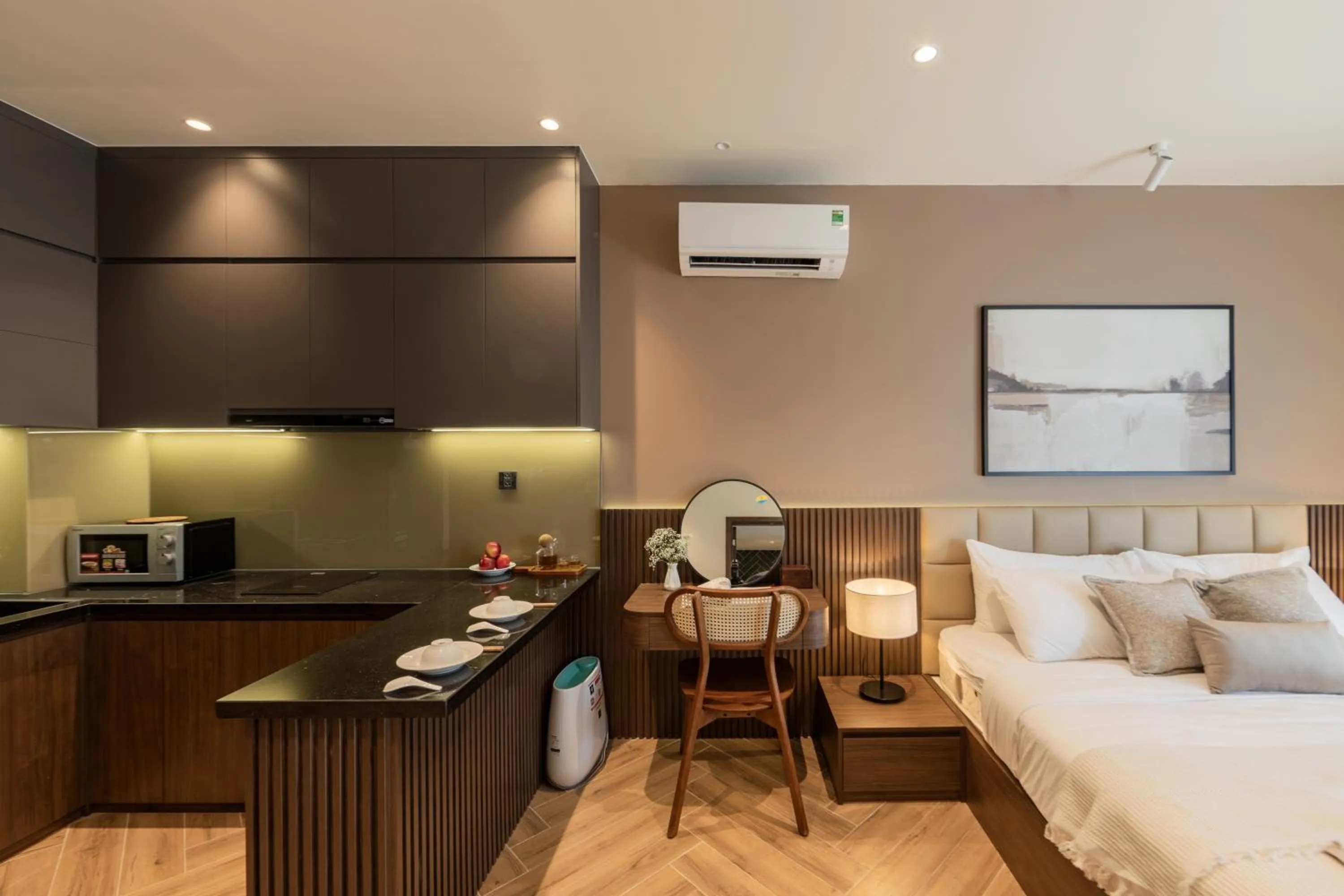 Bed in TTR Central Apart Hotel