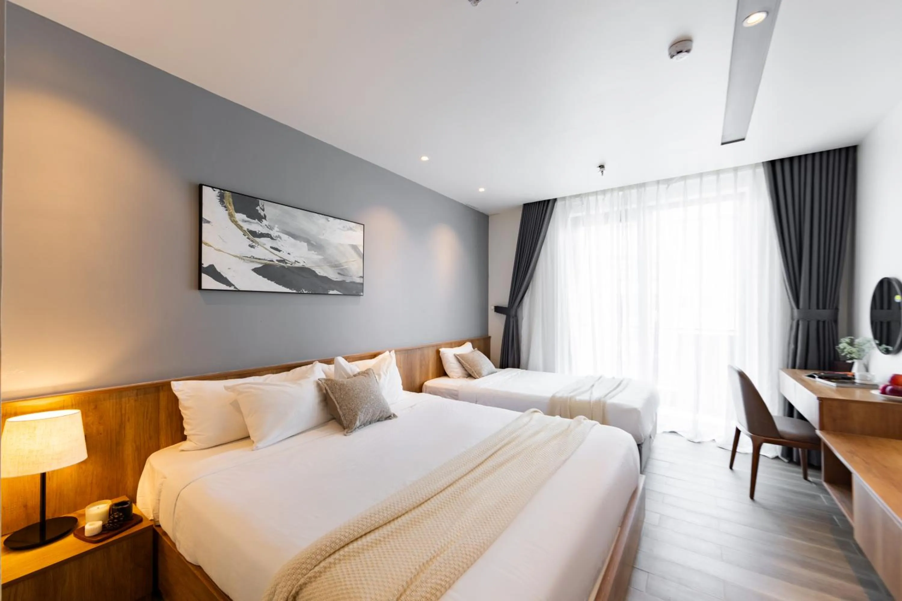 Bed in TTR Central Apart Hotel