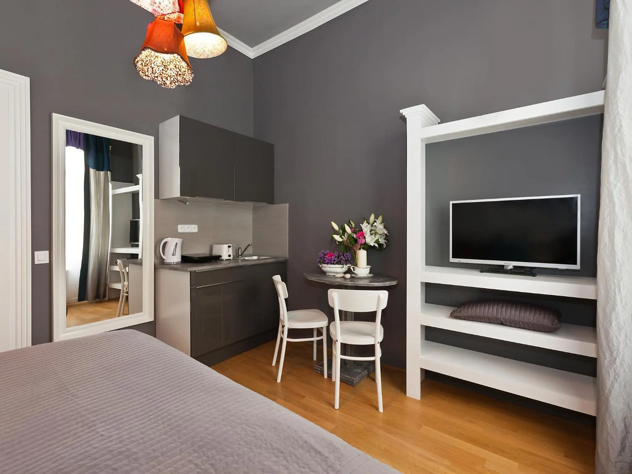 Kitchen or kitchenette, Bed in Royal Prague City Apartments