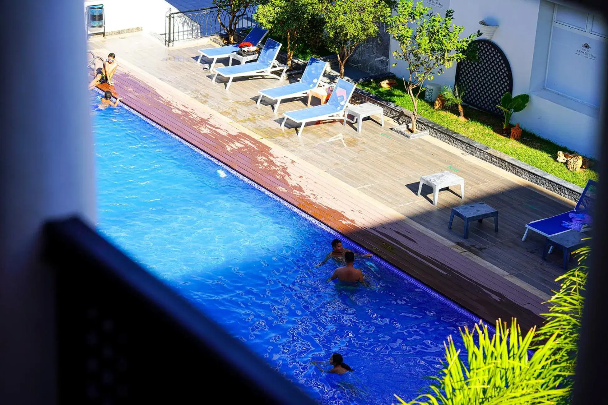 Pool view in Hotel Andalucia Tangier Pool view in Hotel Andalucia Tangier
