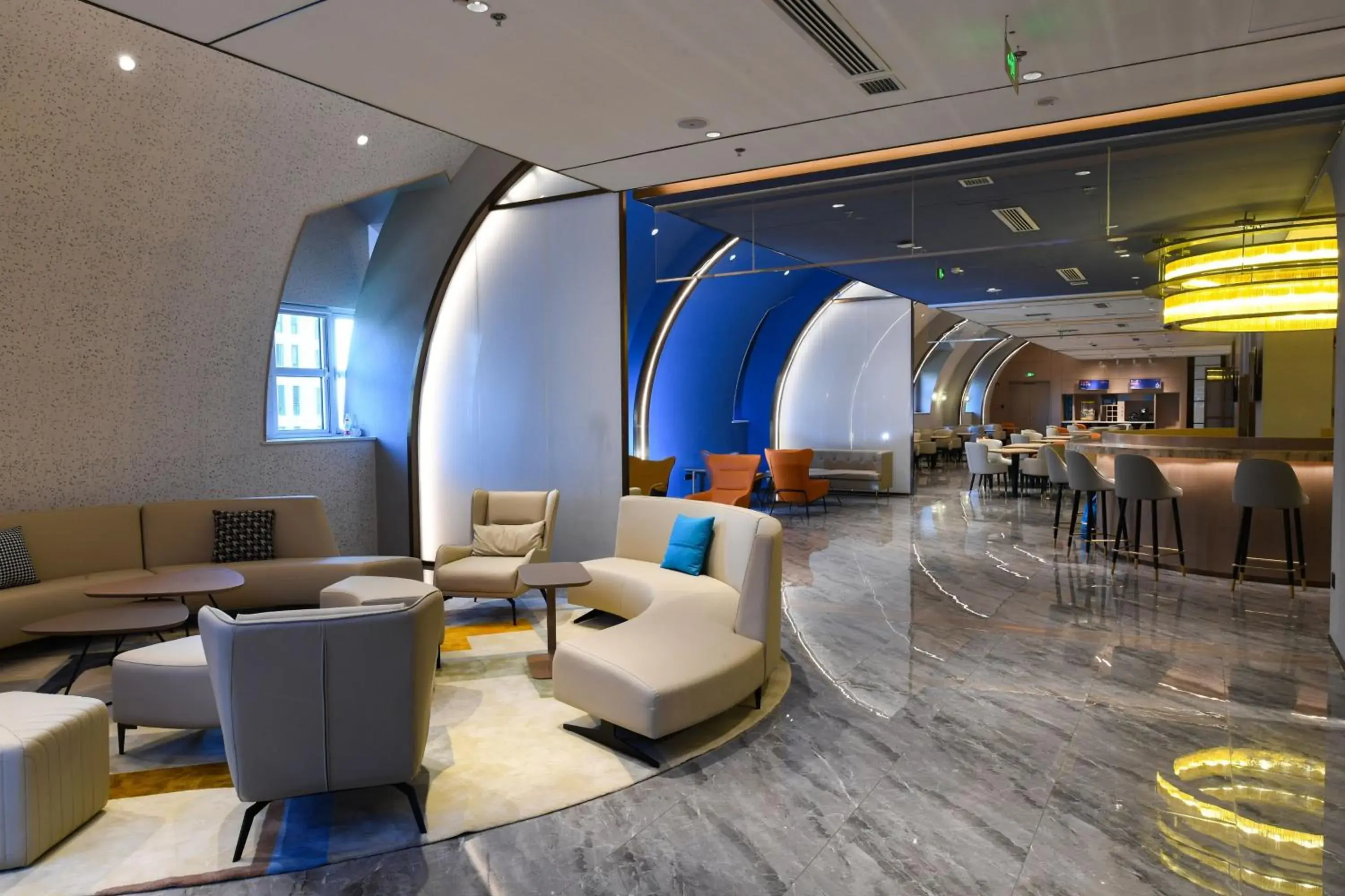 Lobby or reception in Holiday Inn Express Tianjin Binhai by IHG Lobby or reception in Holiday Inn Express Tianjin Binhai by IHG