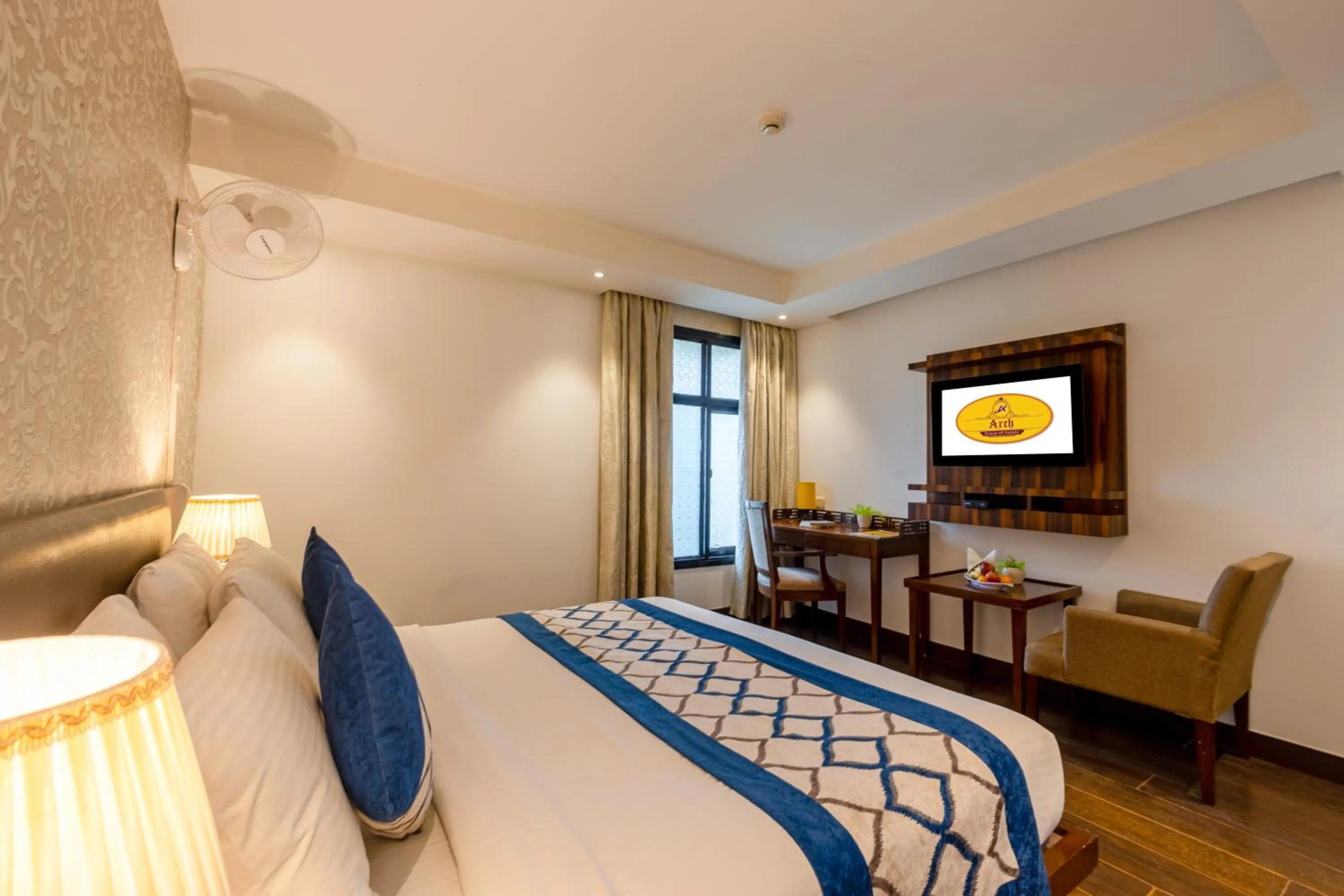 Bed in Hotel Arch Plaza at Yashobhoomi By Arch Group