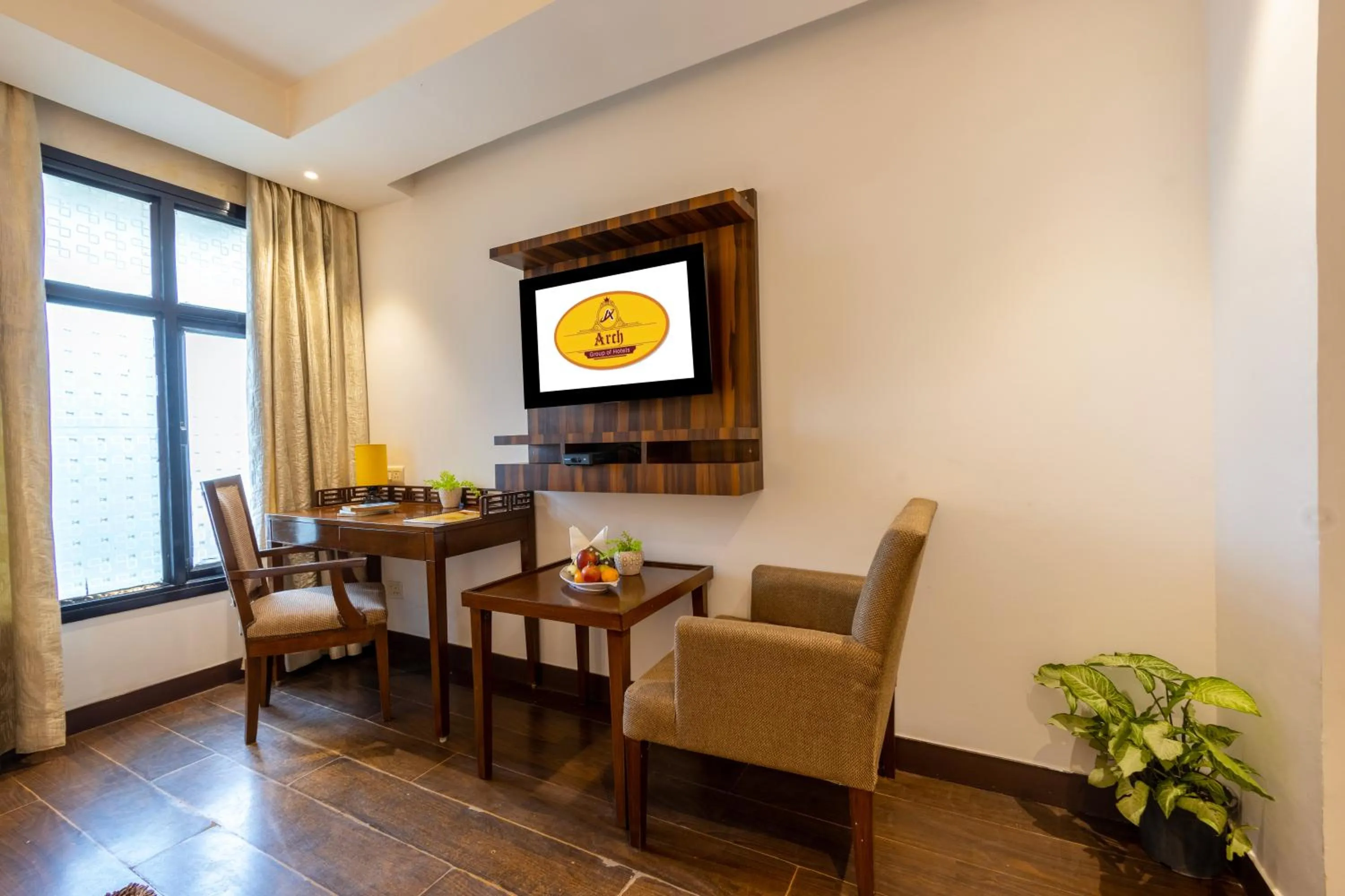 TV and multimedia in Hotel Arch Plaza at Yashobhoomi By Arch Group