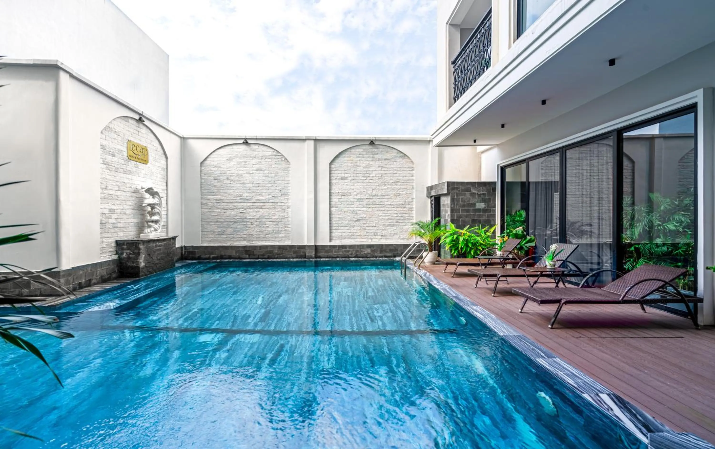 Pool view in Le Cap Gym Hotel & Apartments