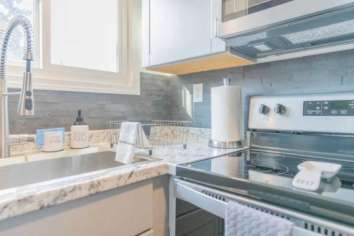 Kitchen or kitchenette in Executive Work Space With Modern Charm