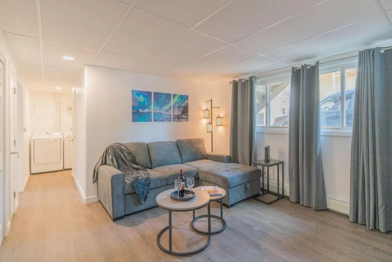 Living room in Executive Work Space With Modern Charm