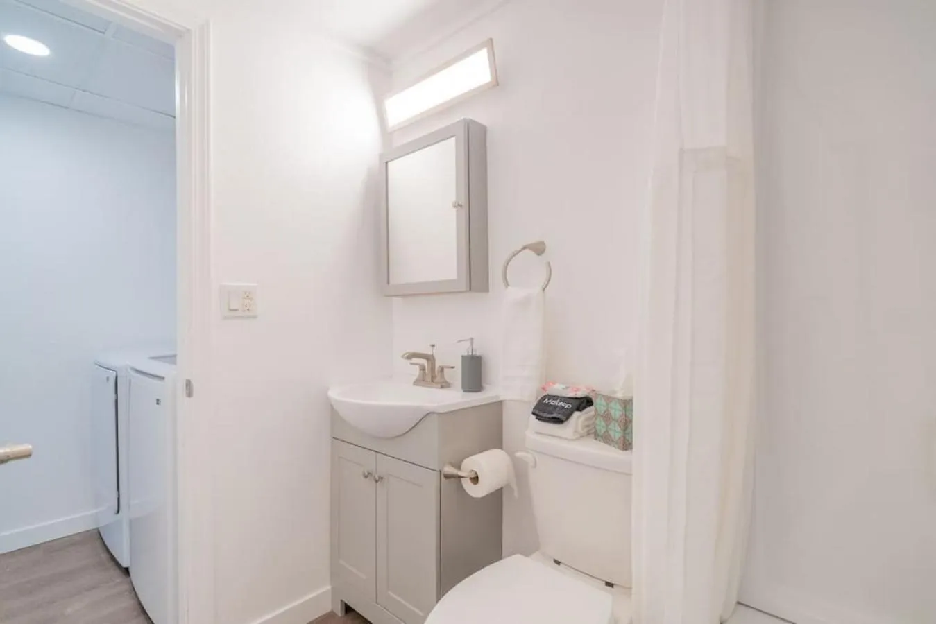 Bathroom in Executive Work Space With Modern Charm