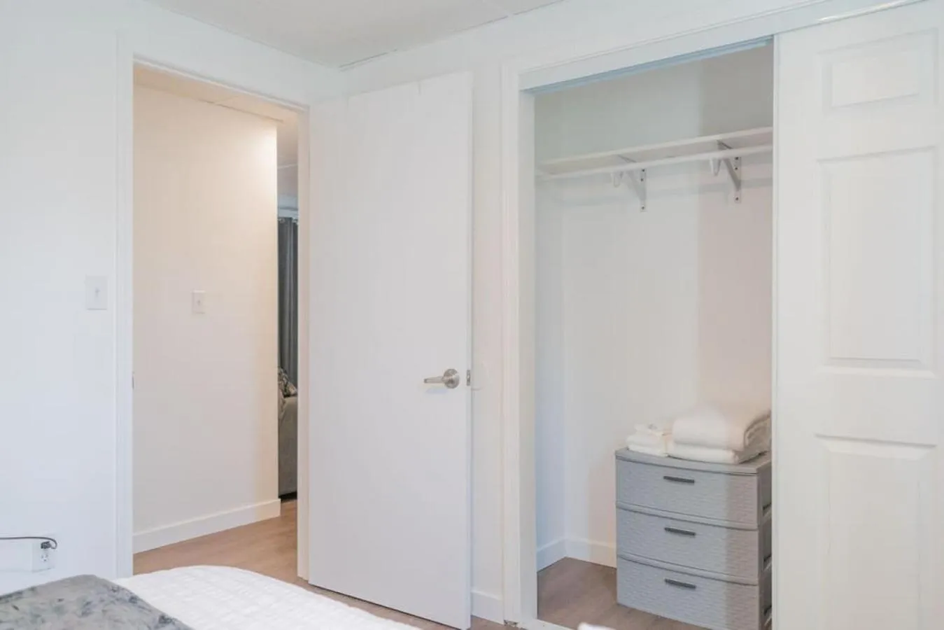 Bedroom, Bed in Executive Work Space With Modern Charm