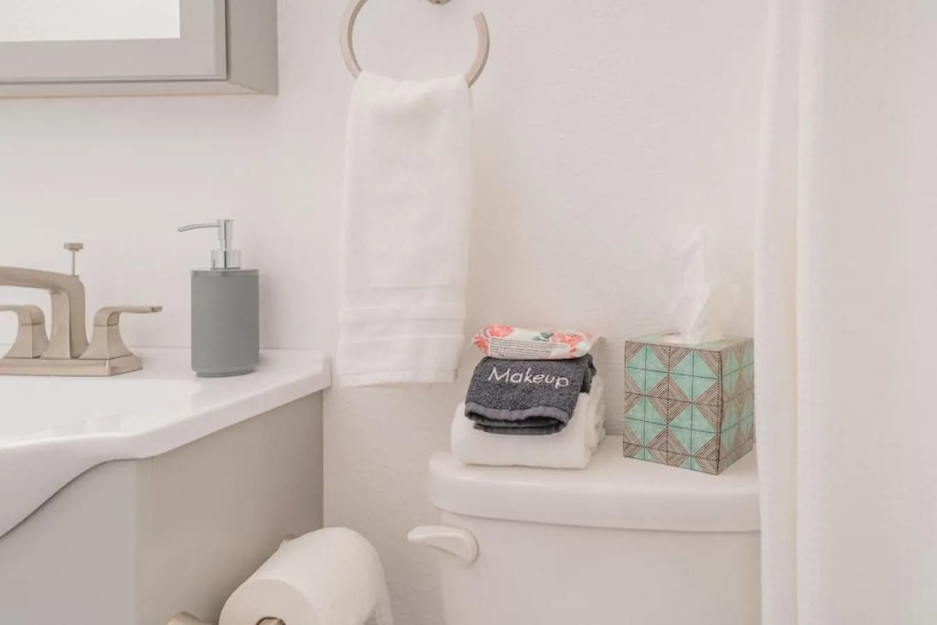 Bathroom in Executive Work Space With Modern Charm