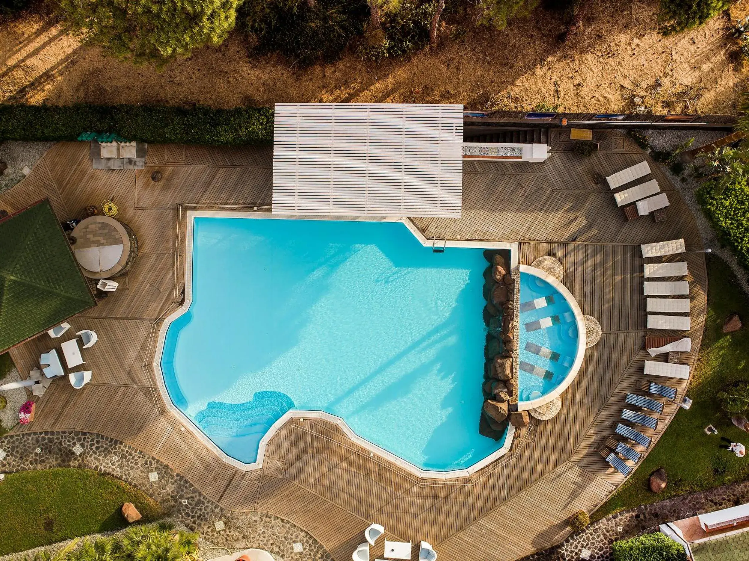 Bird's eye view, Pool View in Hotel Orsa Maggiore