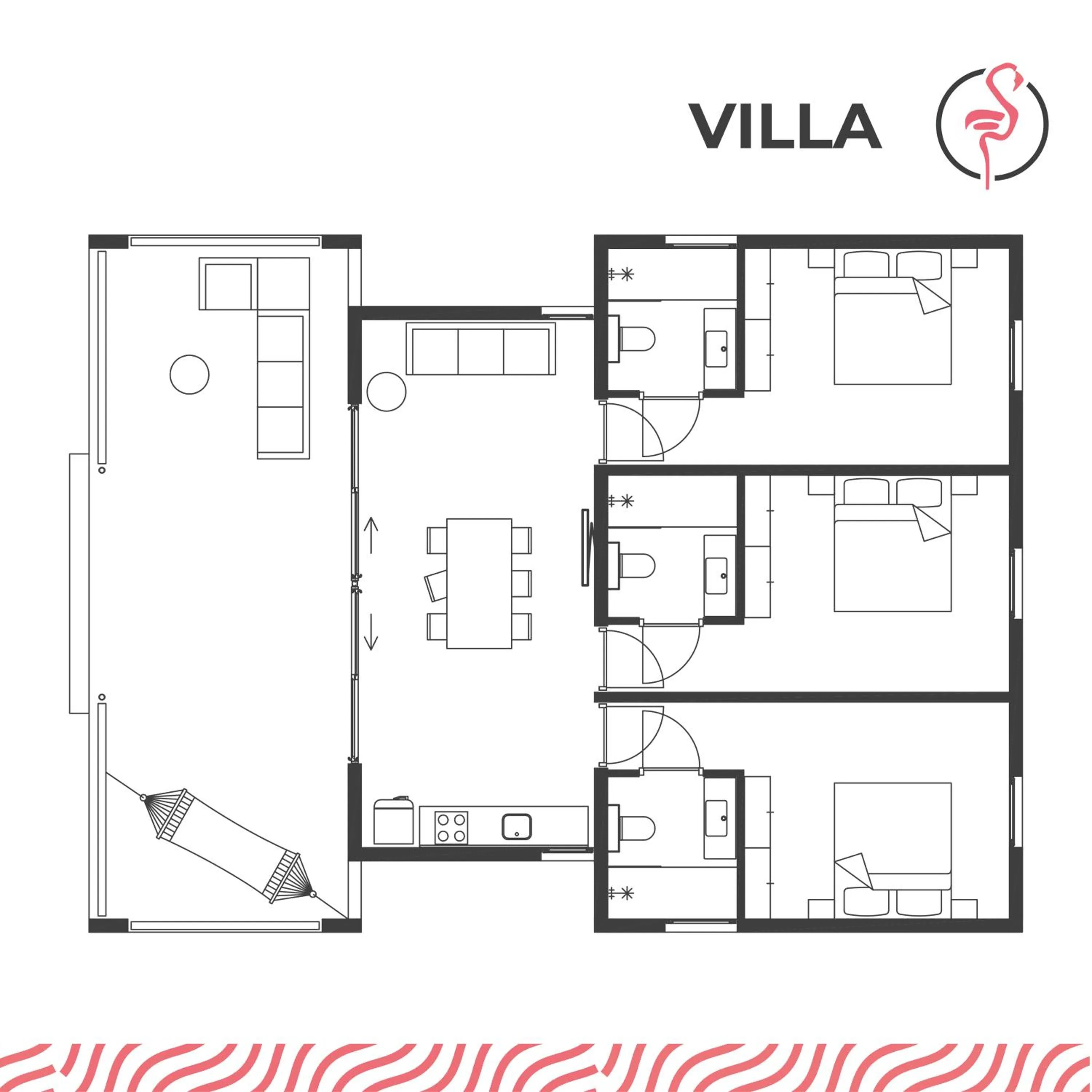 Floor plan in Chogogo Dive & Beach Resort Bonaire
