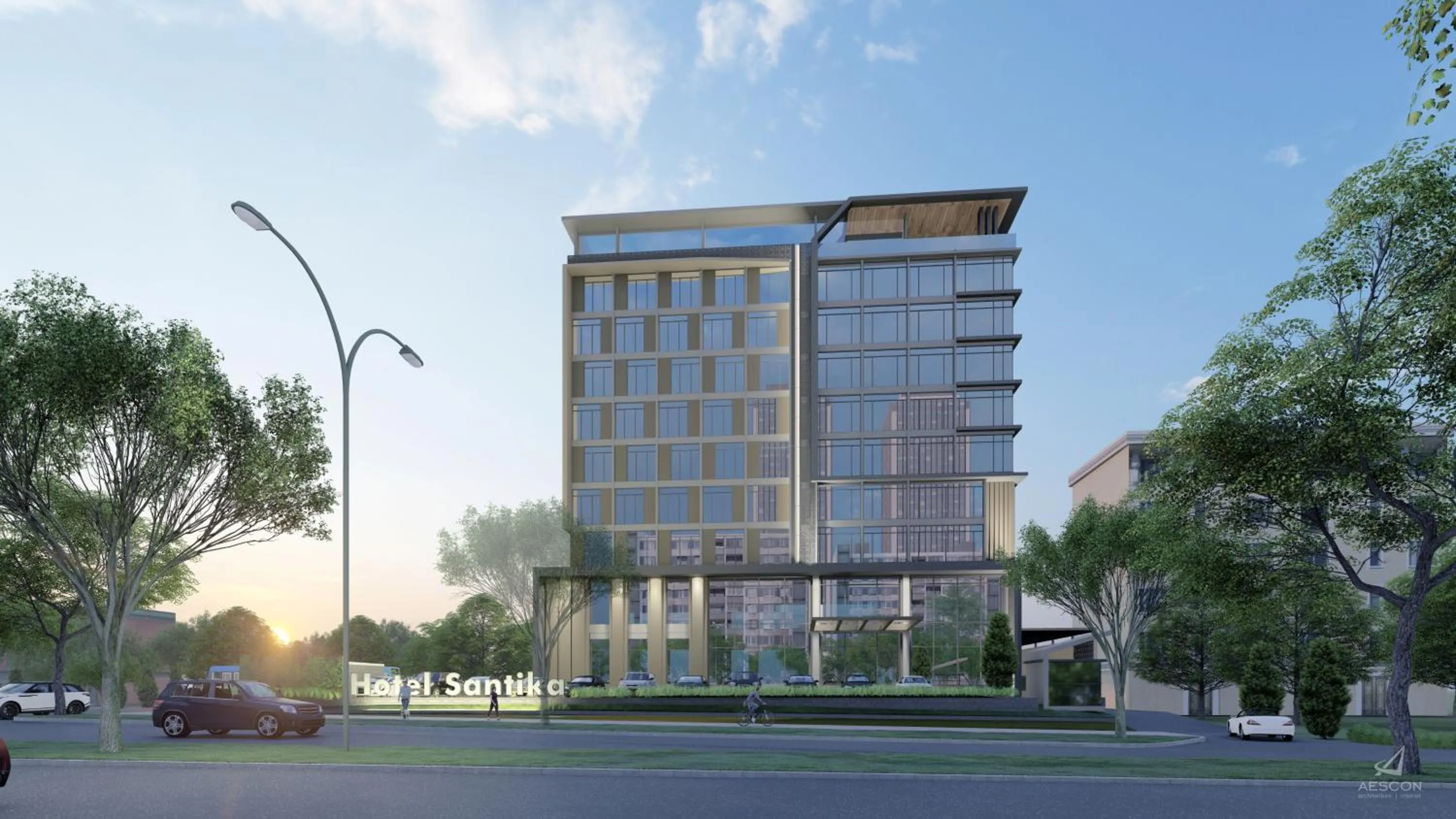 Facade/entrance in Hotel Santika Batam