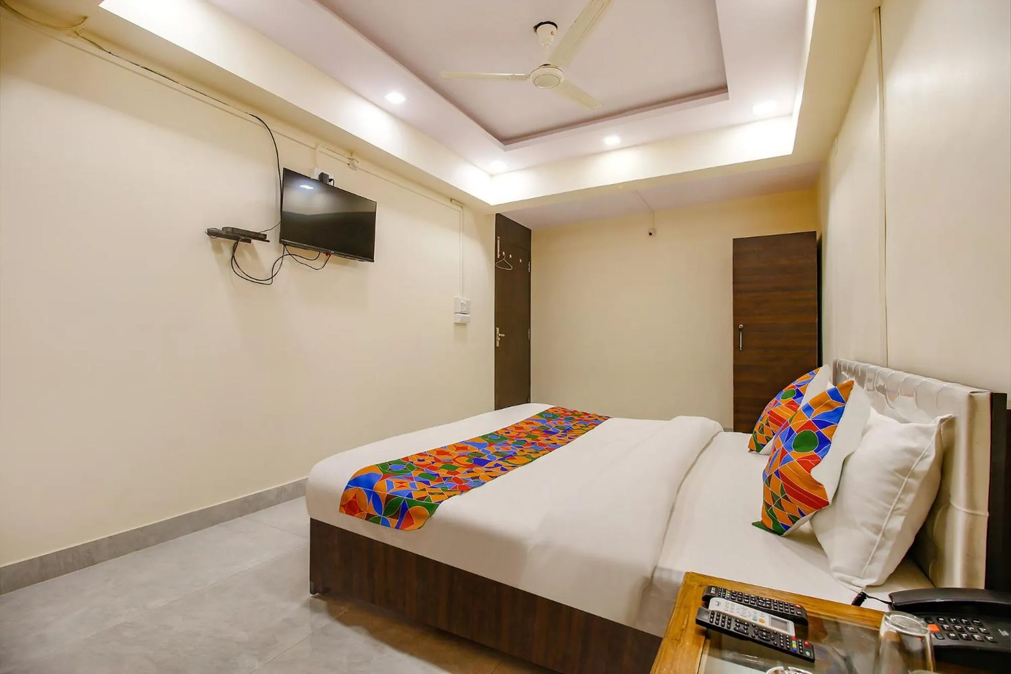 Bed in FabHotel Sanskar