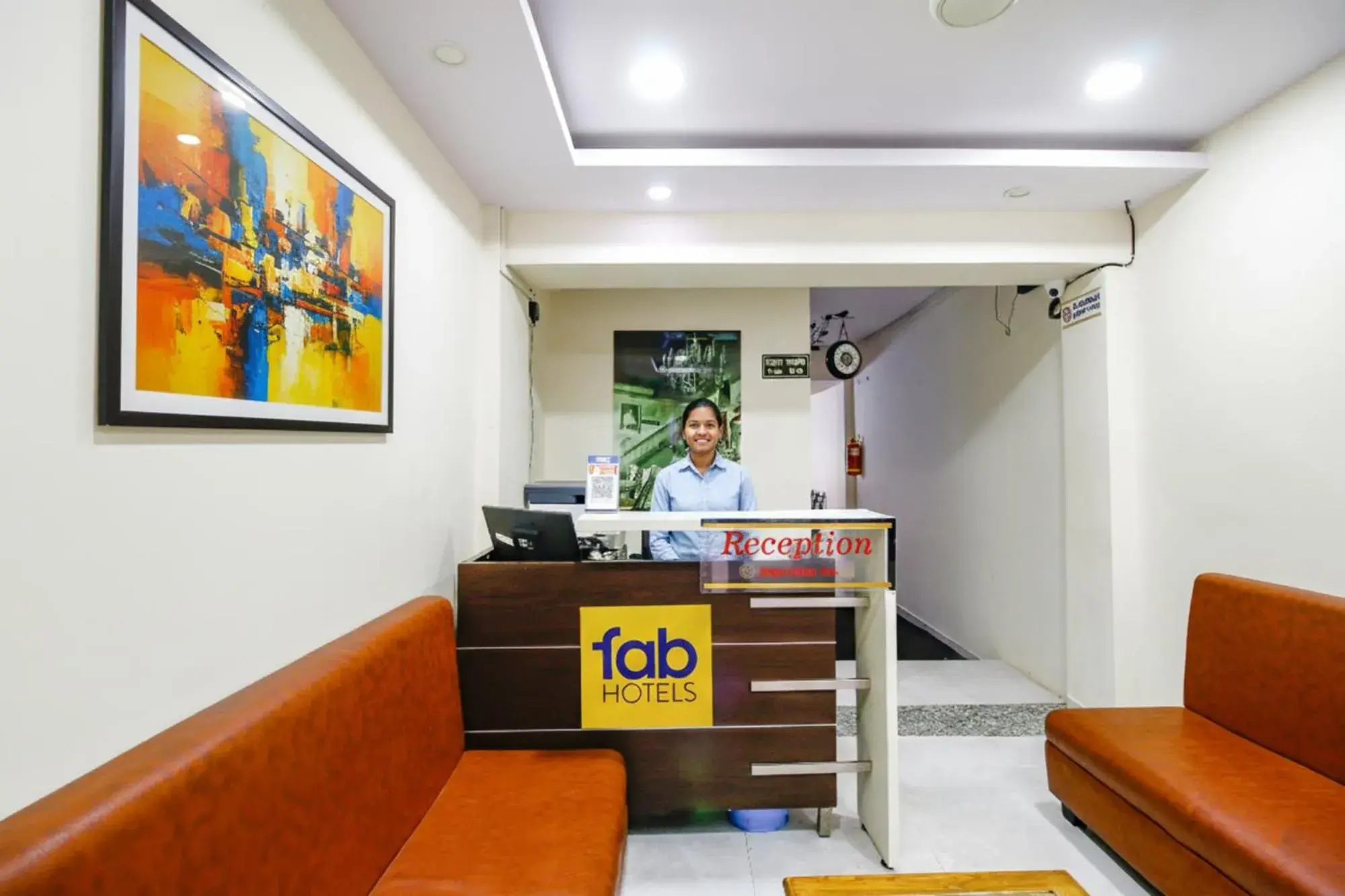 Lobby or reception in FabHotel Sanskar Lobby or reception in FabHotel Sanskar